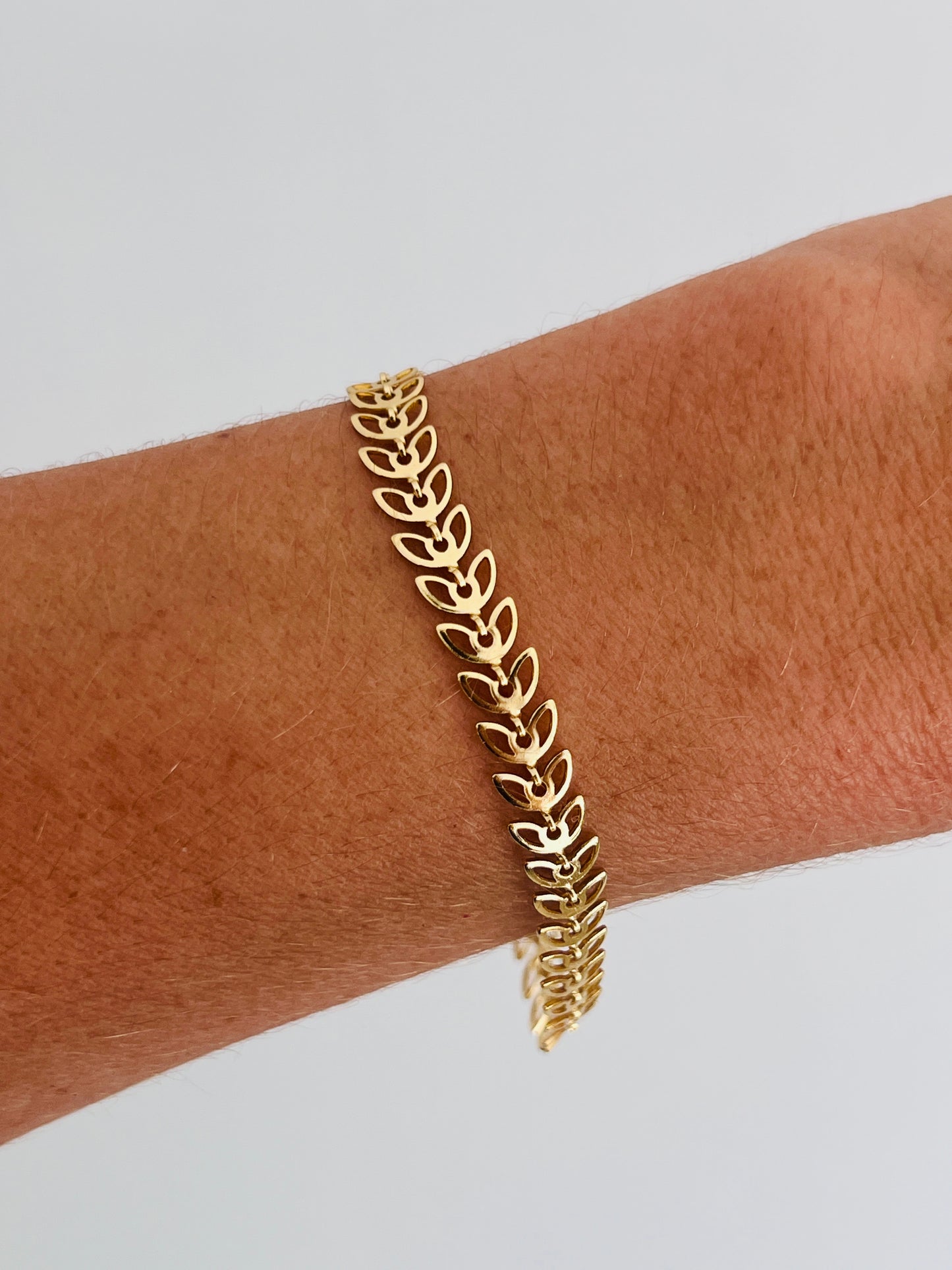 Gold Filled Chevron Bracelet | Sleek & Stylish (7"–7.25")