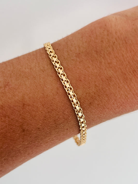 Gold Filled Mesh Bracelet | 3mm Width | 7–7.5 Inch Size