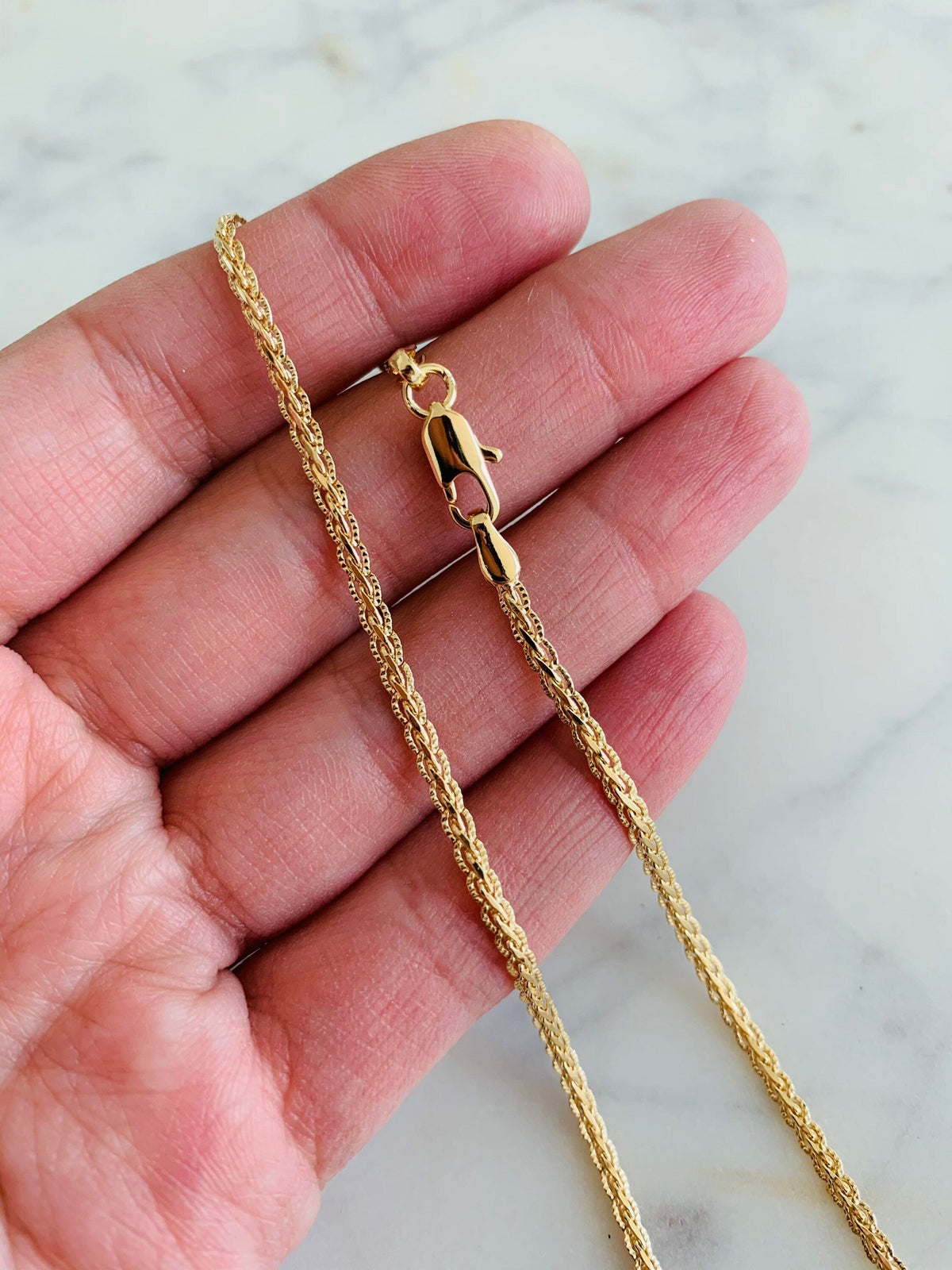 18KT Gold Filled Necklaces, Gold Filled 2.5mm Woven Necklace | Sleek Texture, Subtle Shine by HAUS OF MONOGRAM