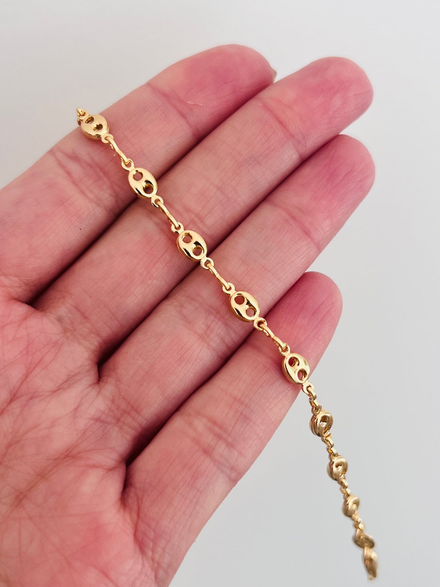18KT Gold Filled Bracelets, Gold Filled 4.5mm Puff Bracelet | Chunky Everyday Style by HAUS OF MONOGRAM