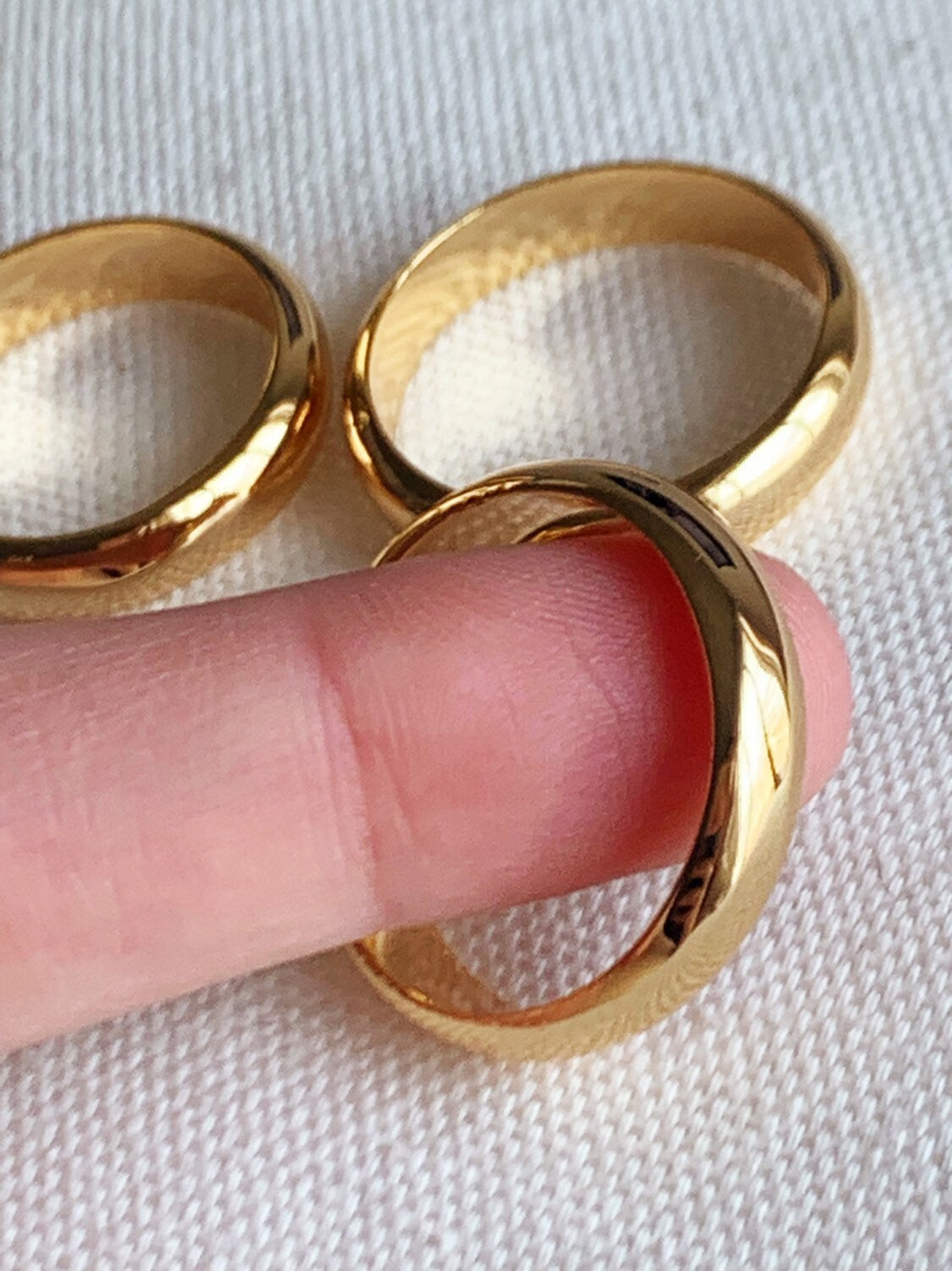 18KT Gold Filled Rings, Gold Filled 4mm Band Ring | Minimal Thick Stacking Ring by HAUS OF MONOGRAM