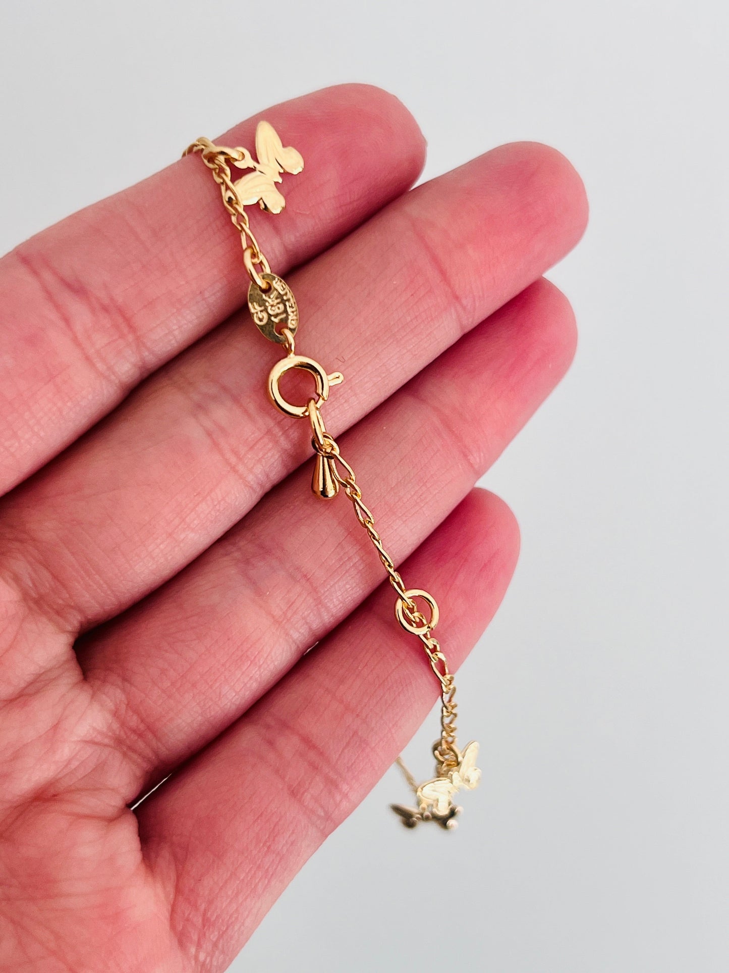 18KT Gold Filled Bracelets, Gold Filled Butterfly Bracelet | 4mm Dainty Wrist Accent by HAUS OF MONOGRAM