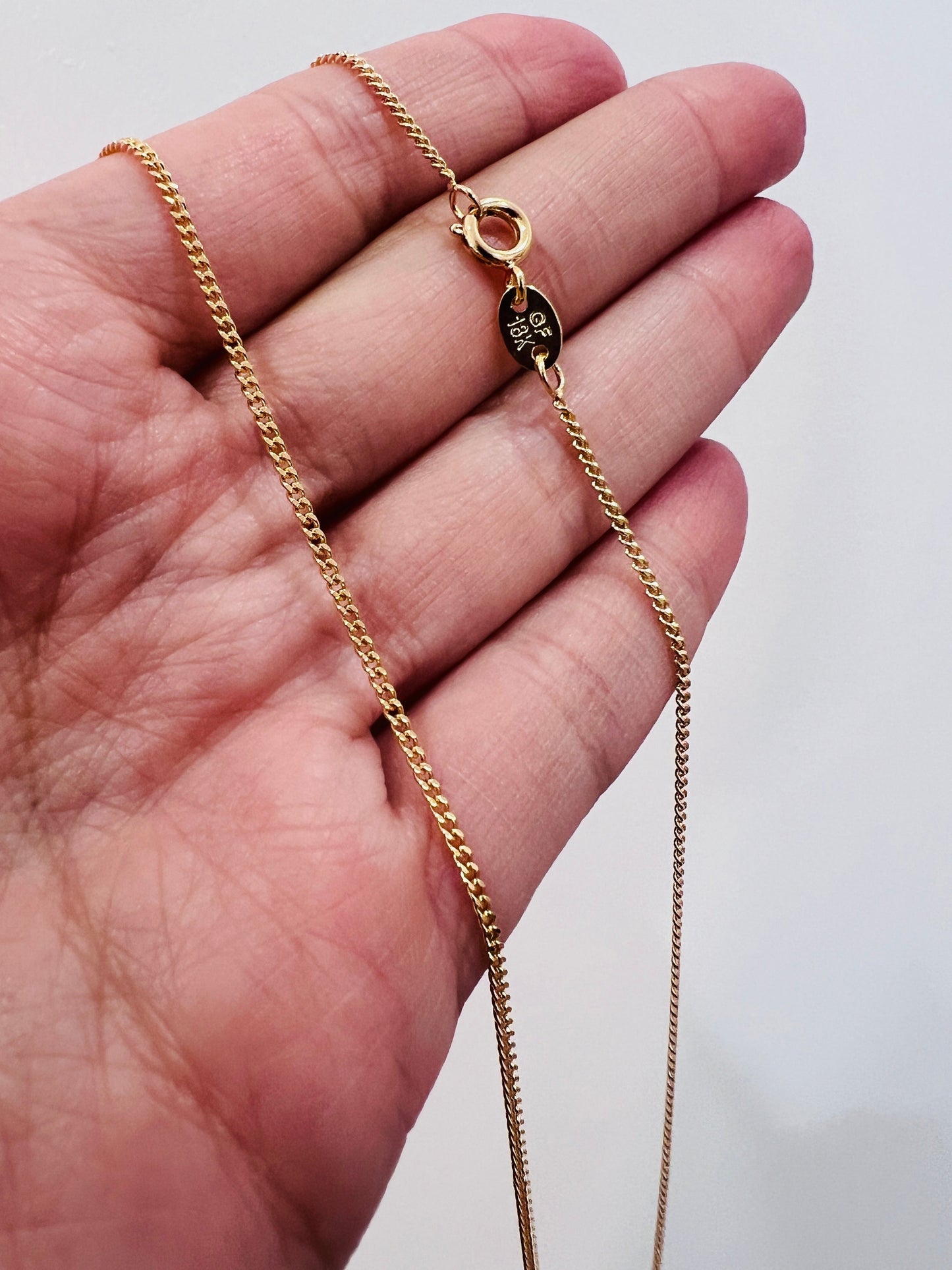 18KT Gold Filled Necklaces, Gold Filled Curb Chain | 0.9mm Width | Dainty Layering Chain by HAUS OF MONOGRAM