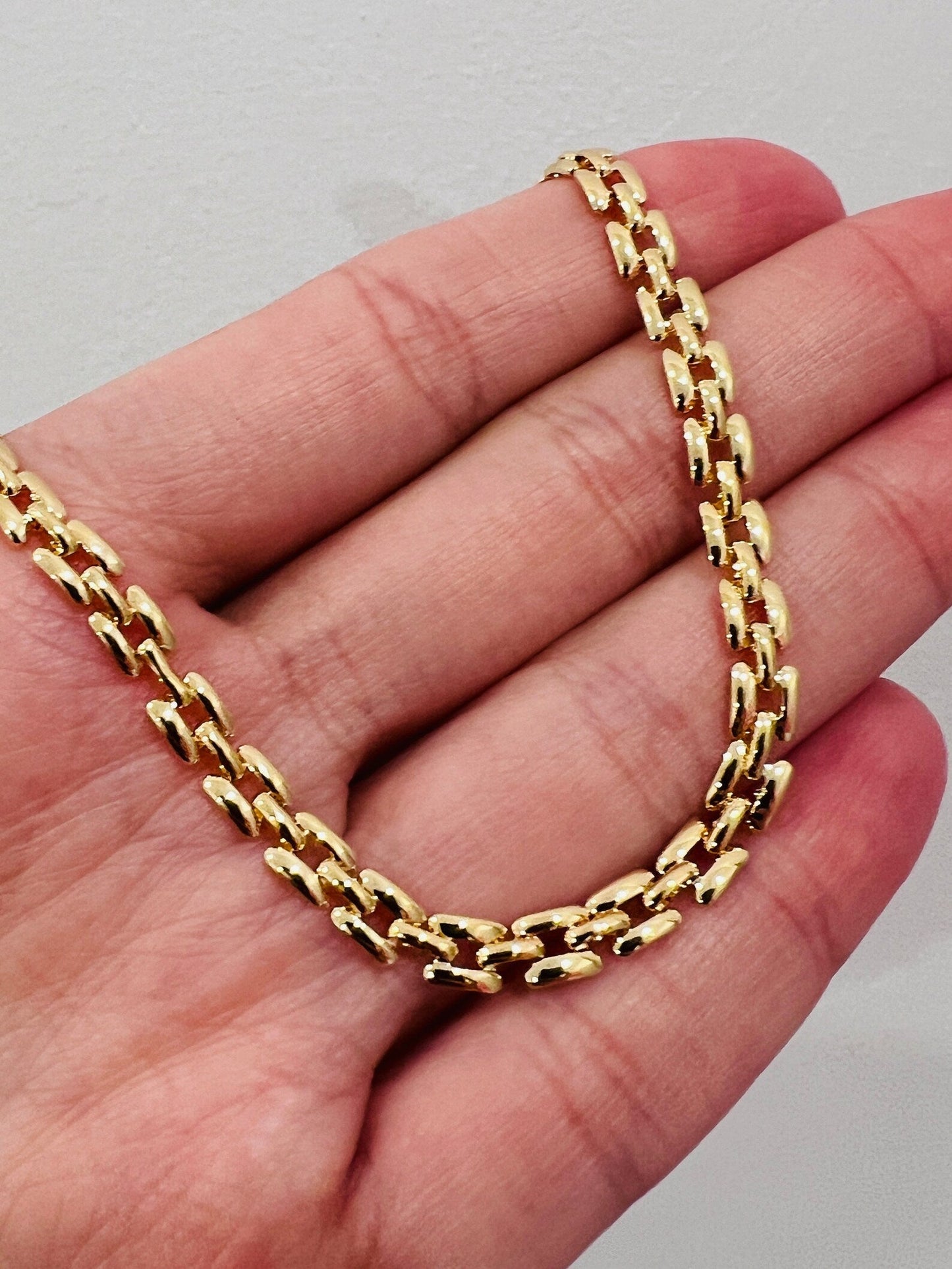 18KT Gold Filled Bracelets, Gold Filled Link Bracelet | 3.5mm Everyday Gold Chain by HAUS OF MONOGRAM