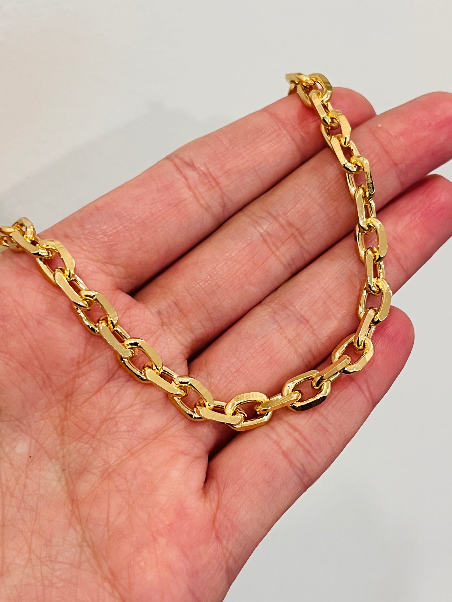 18KT Gold Filled Bracelets, Gold Filled Paperclip Bracelet | 6mm Width | Adjustable Fit by HAUS OF MONOGRAM