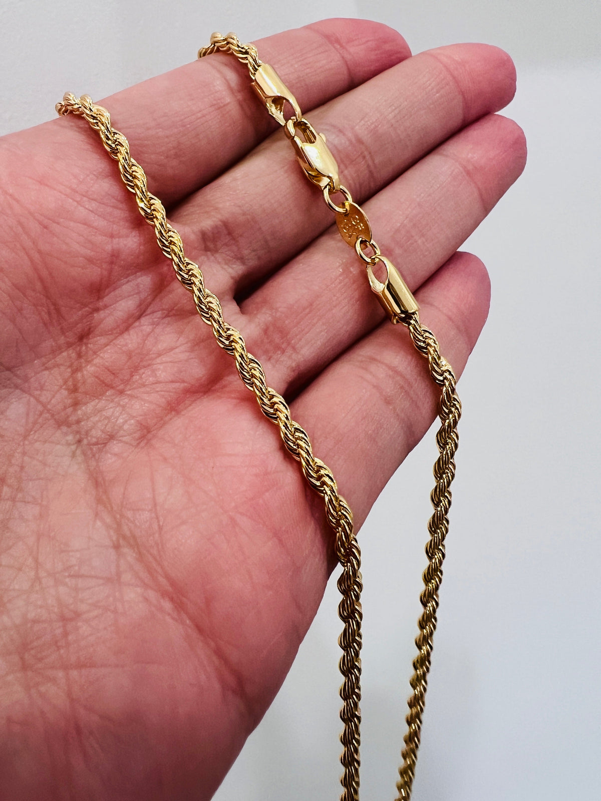 18KT Gold Filled Necklaces, Gold Filled 4mm Rope Necklace | Unisex Chain by HAUS OF MONOGRAM