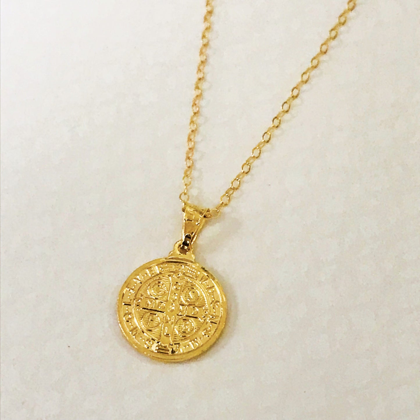 Gold Filled Saint Benedict Necklace | Spiritual Protection