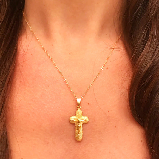 Gold Filled Crucifix Necklace | Faith Pendant | 16–20"