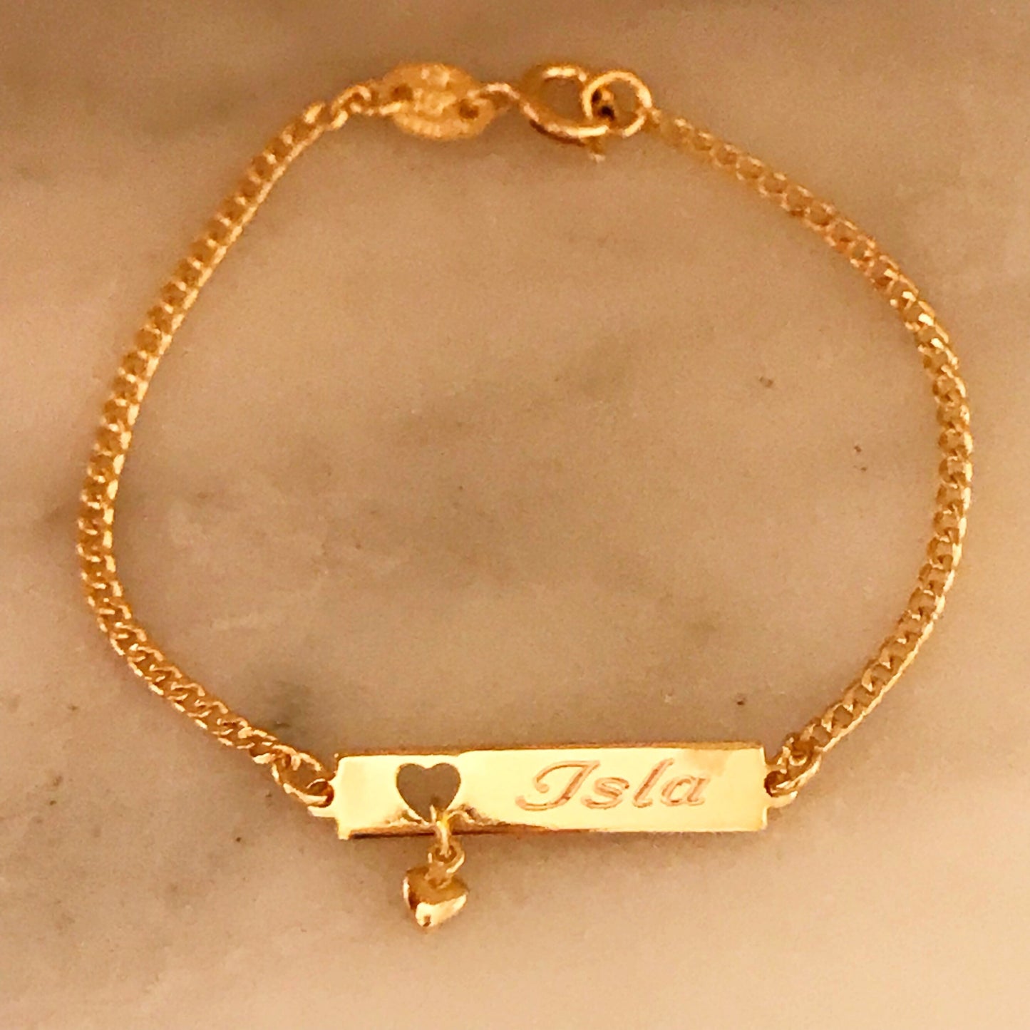 Gold Filled Engraved Baby ID Bracelet | Personalized Keepsake for Little Ones