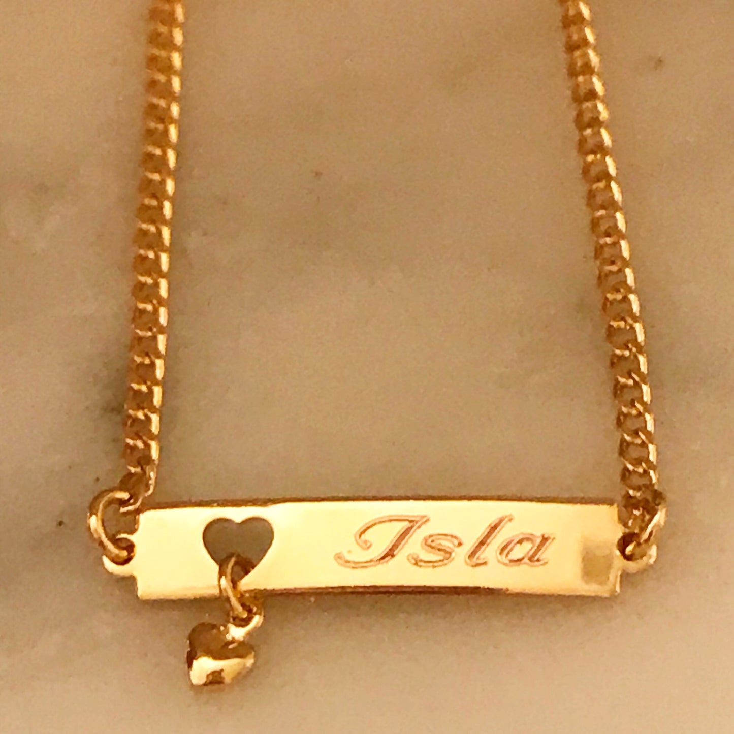 Gold Filled Engraved Baby ID Bracelet | Personalized Keepsake for Little Ones