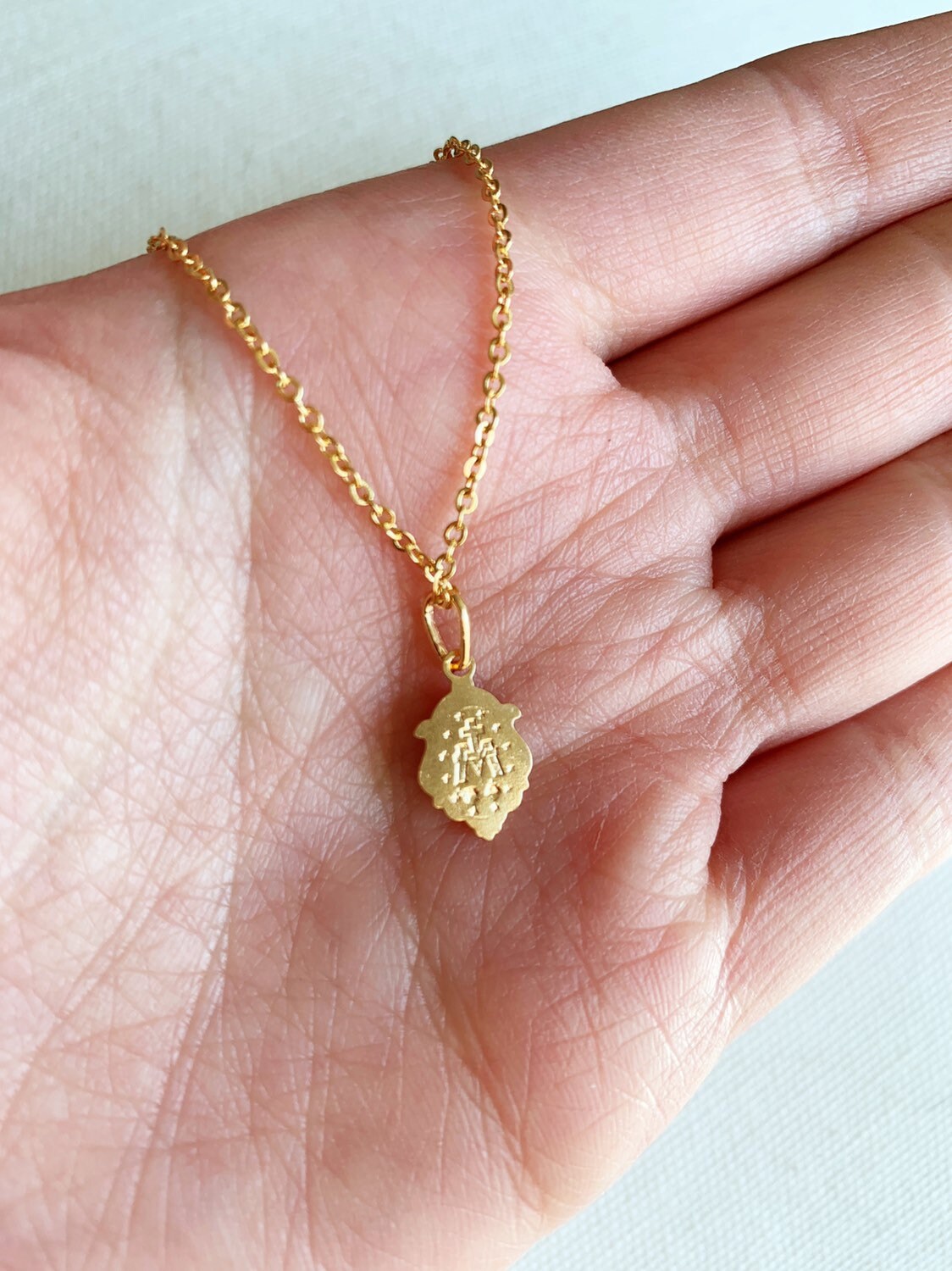 Gold Filled Miraculous Medal Necklace | Symbolic Everyday Grace