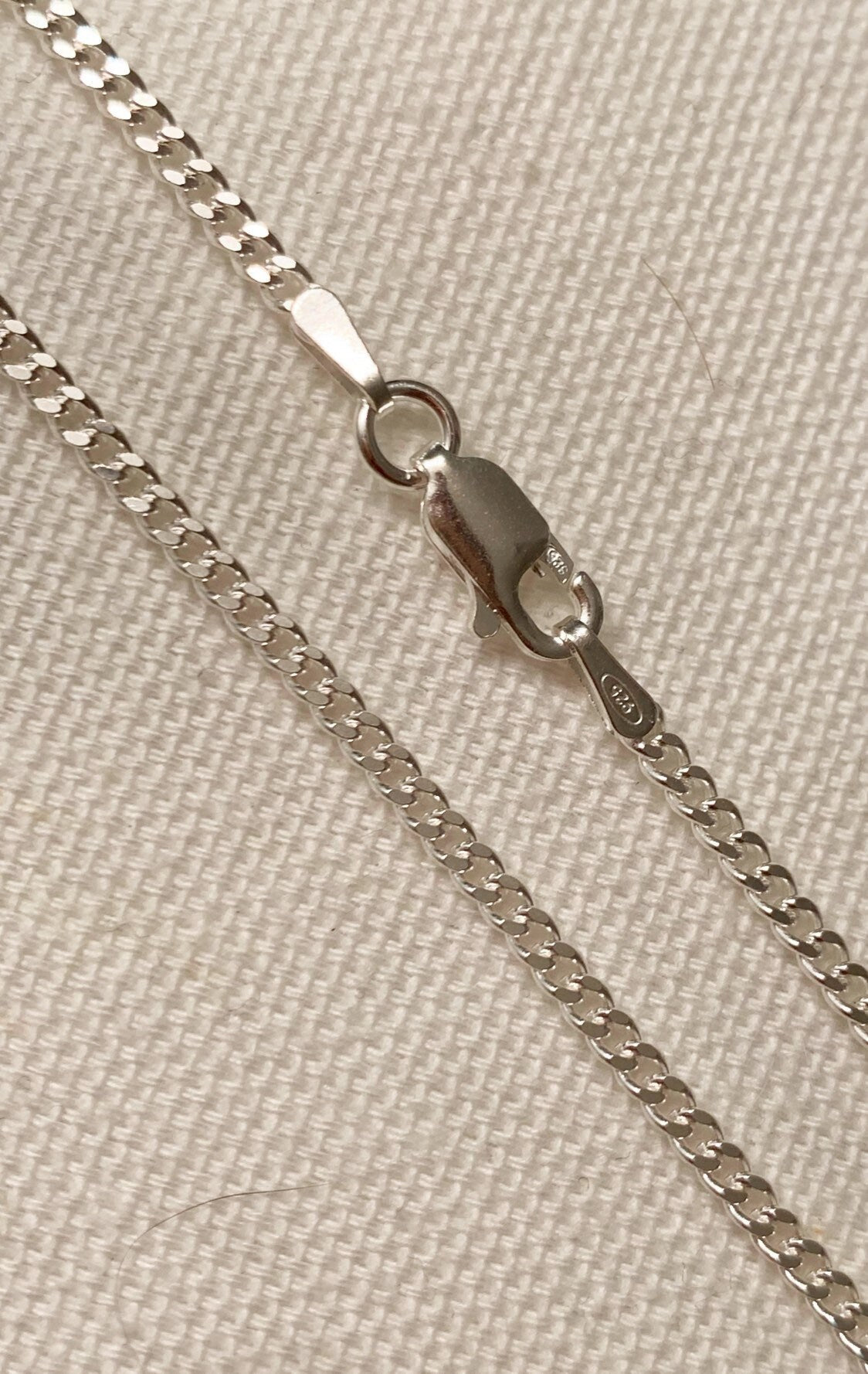 Sterling Silver Curb Necklace | Cross Pendant Jewelry