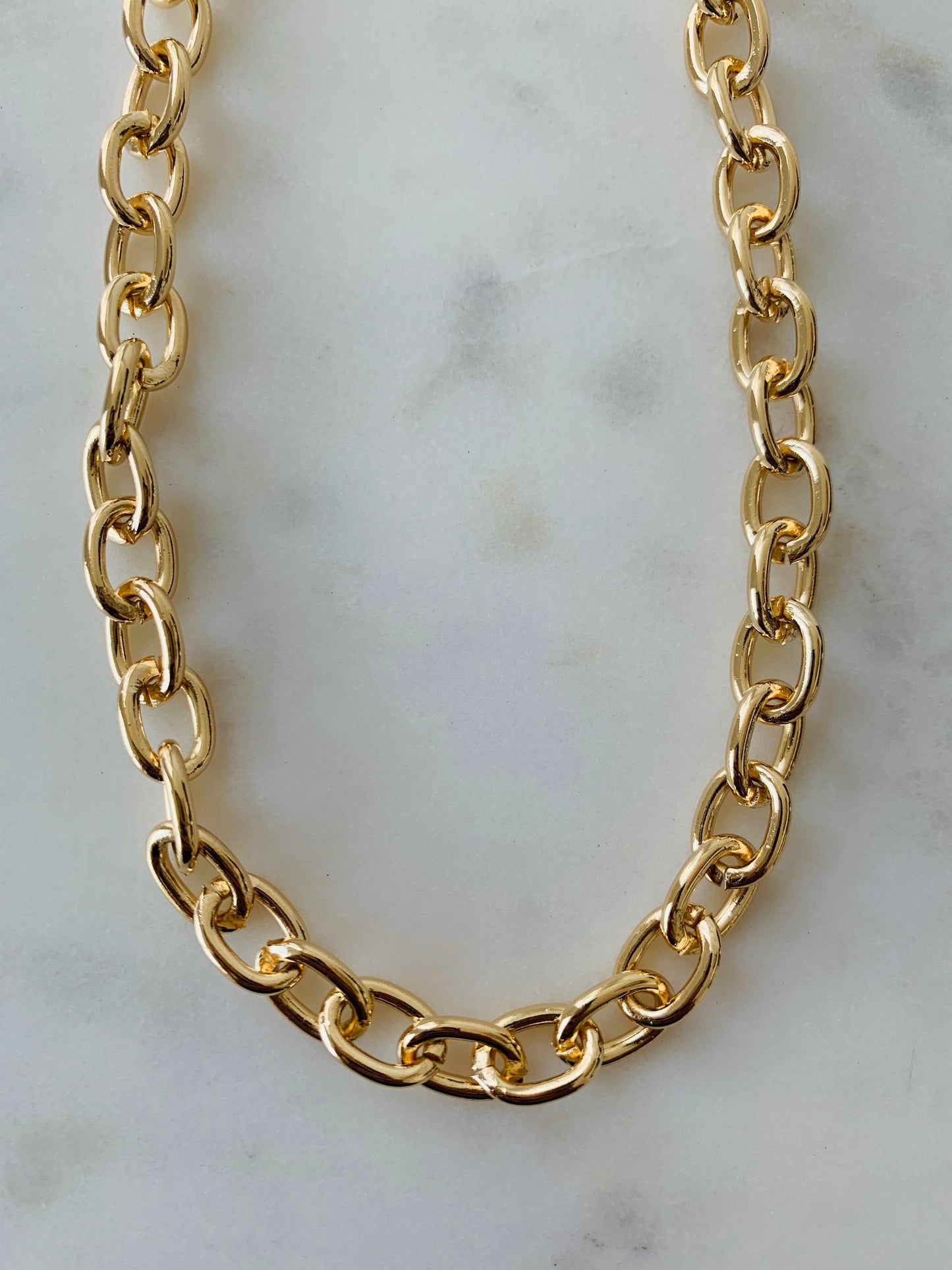 Gold Filled 8mm Hollow Cable Necklace | Bold Statement Chain