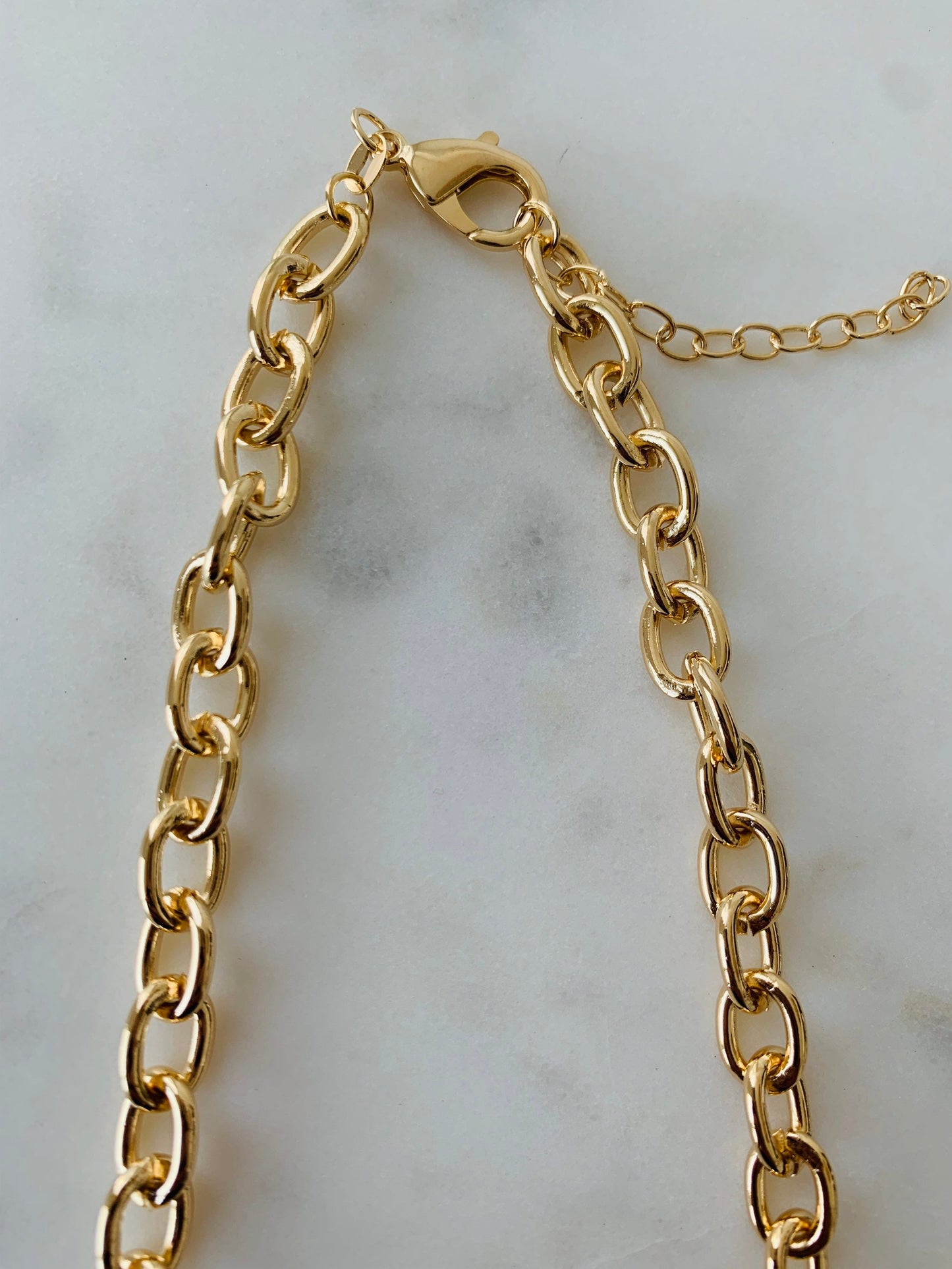 Gold Filled 8mm Hollow Cable Necklace | Bold Statement Chain