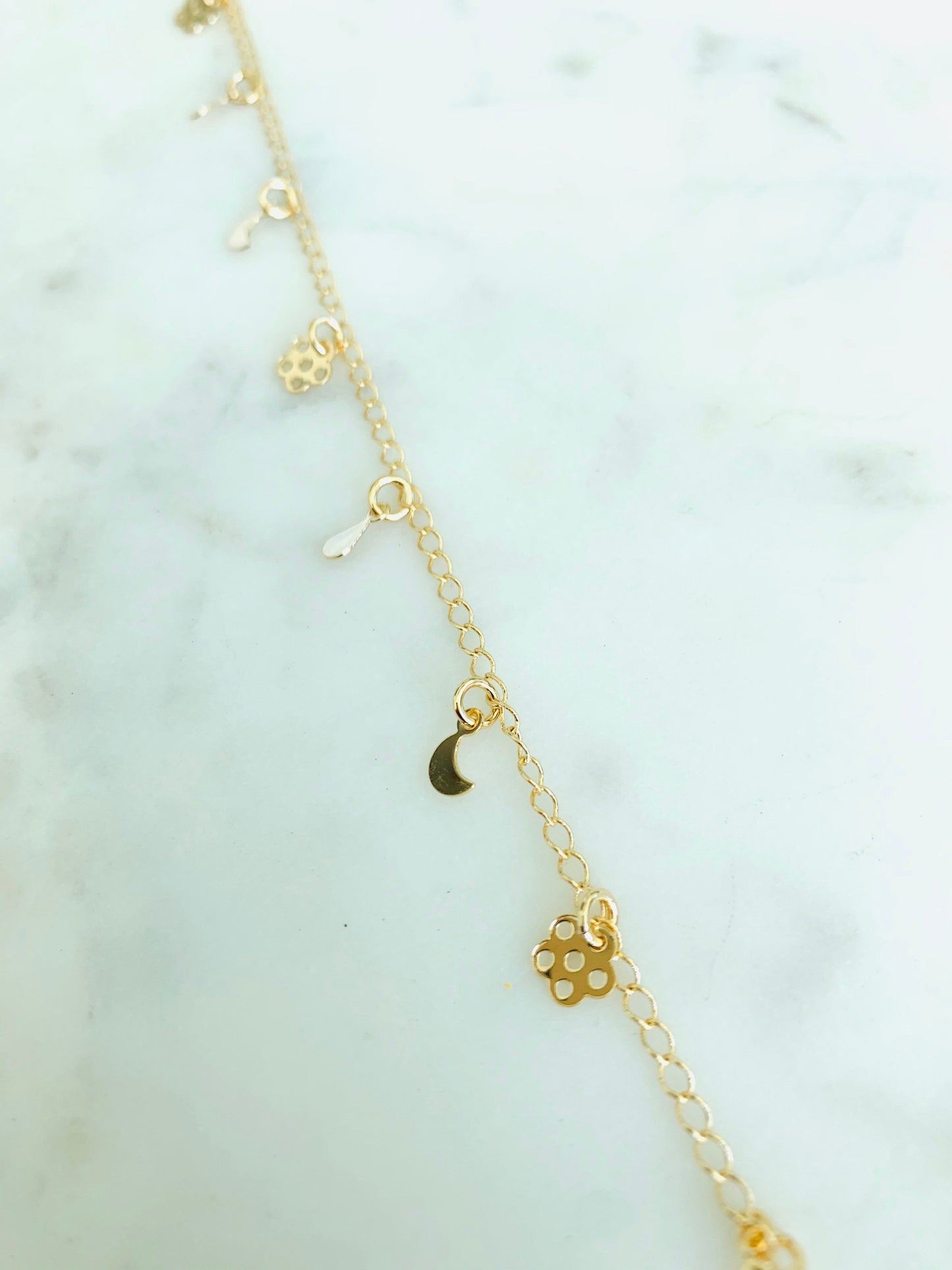 Gold Filled Multi Charm Anklet | Dainty Everyday Accent