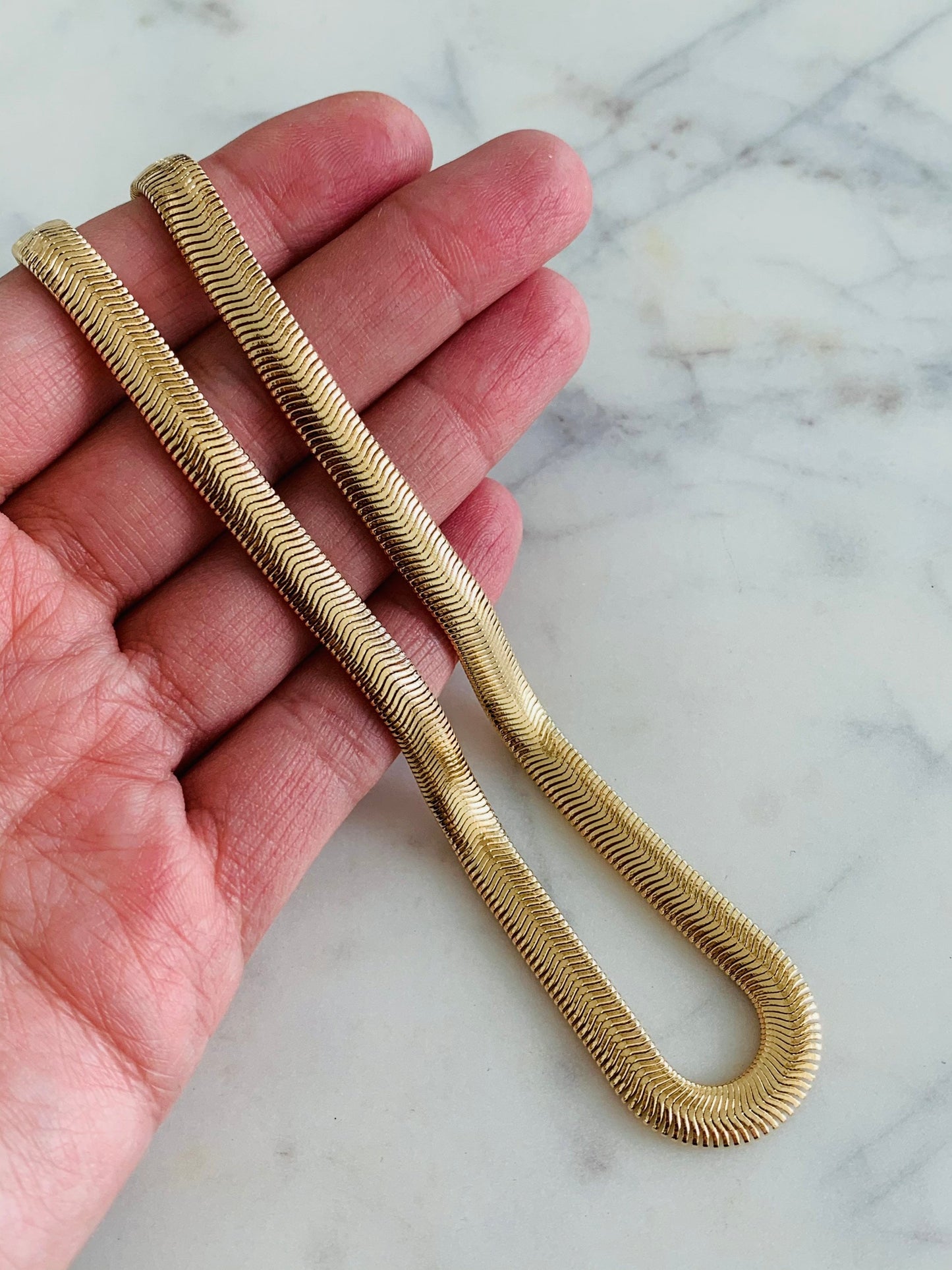 Gold Filled 6mm Magic Herringbone Necklace | Bold Shine, Seamless Style