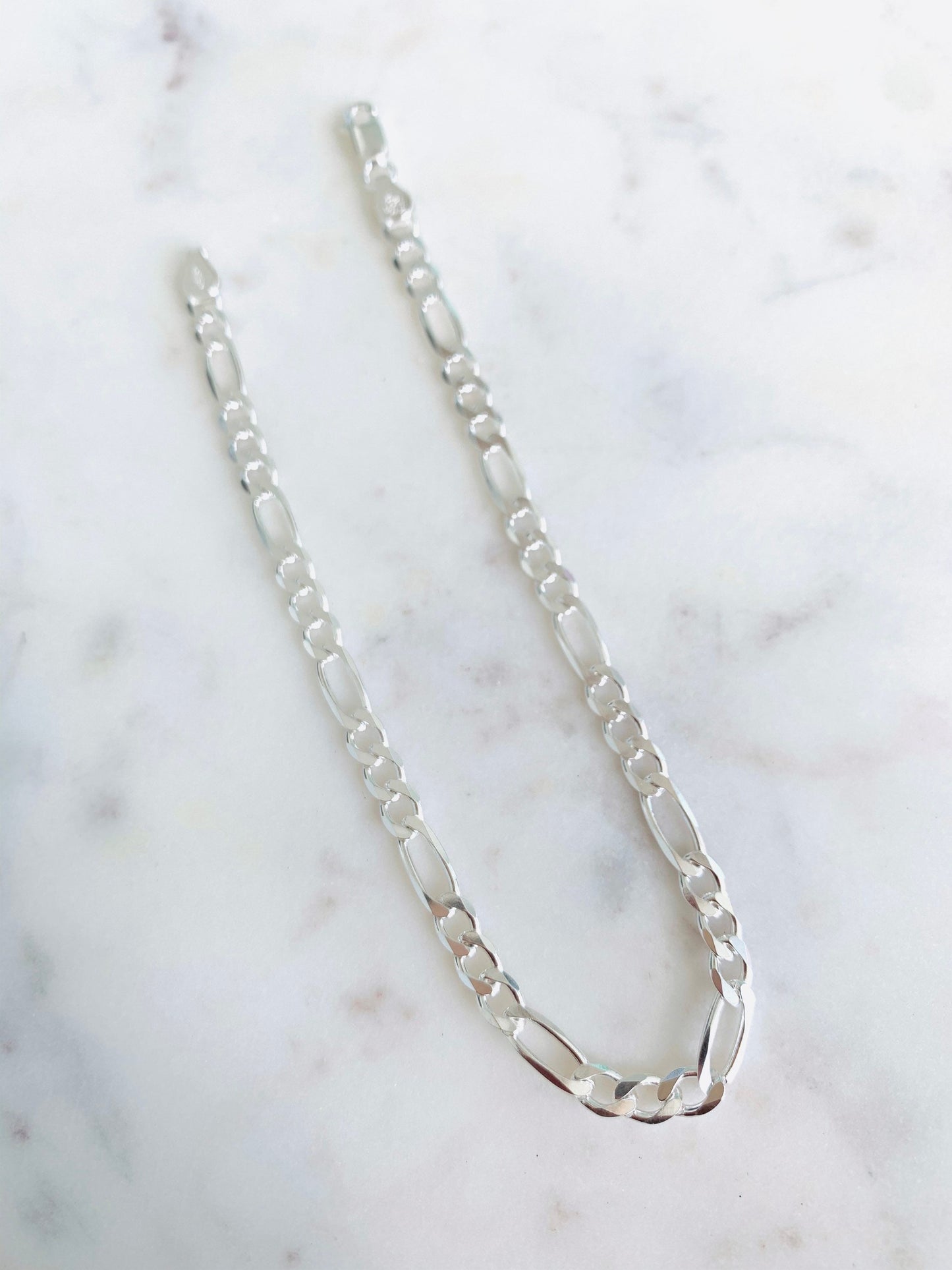 Sterling Silver Figaro Anklet | 5mm Chain, 10.25" Dainty Everyday Jewelry