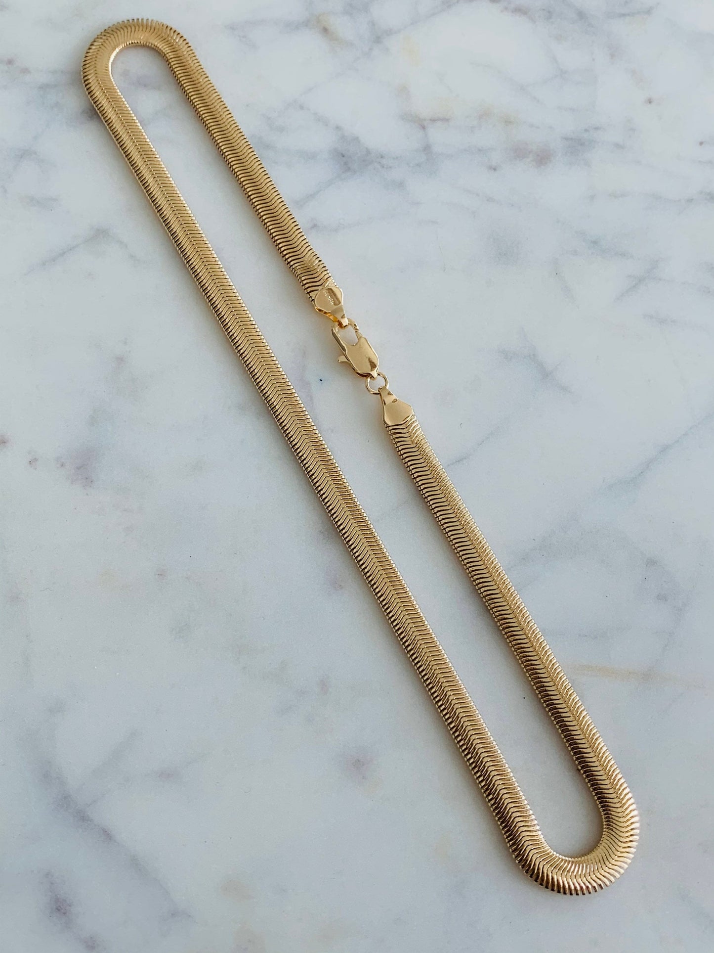 Gold Filled 6mm Magic Herringbone Necklace | Bold Shine, Seamless Style