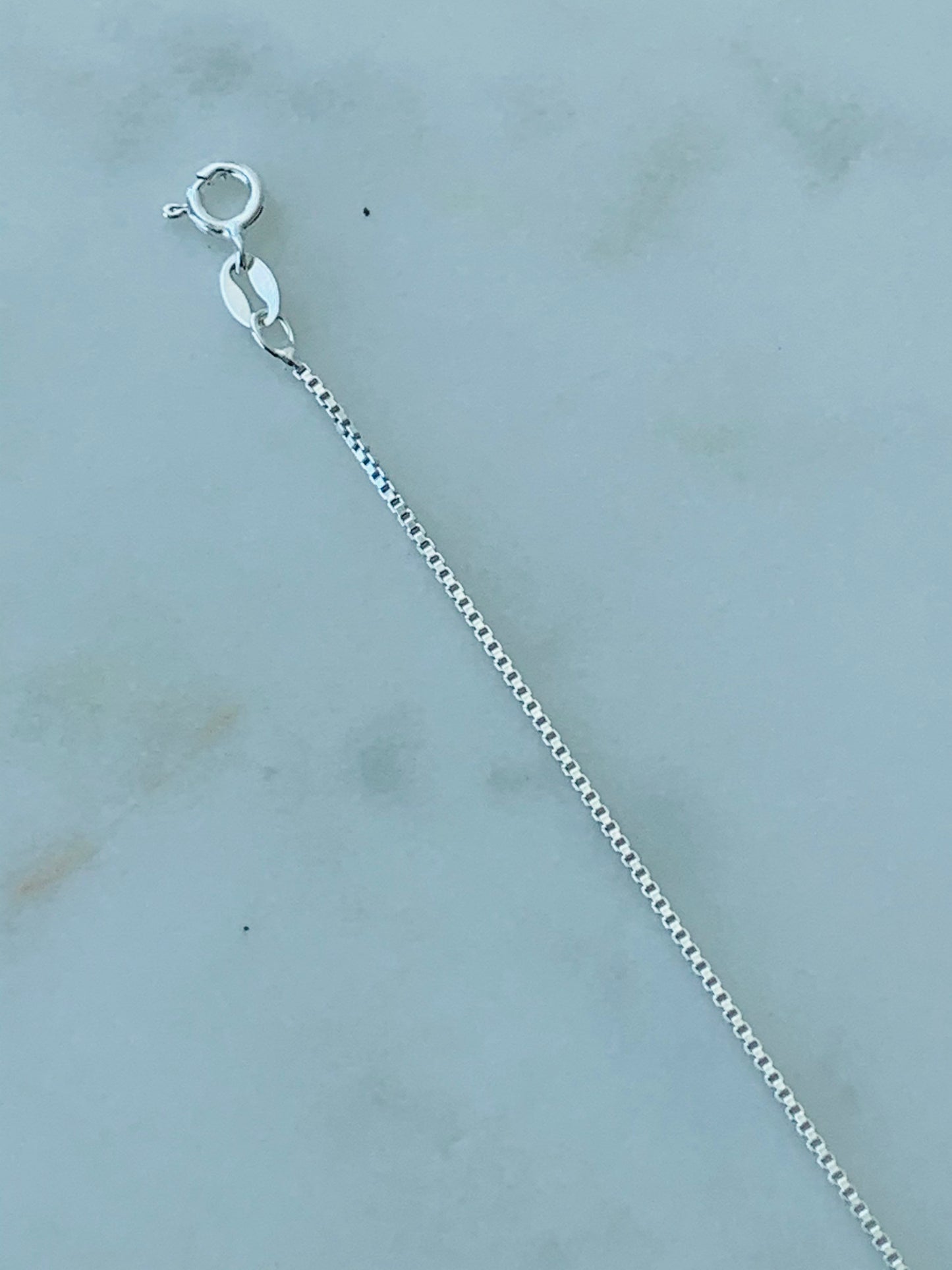 Sterling Silver Box Anklet | 1mm 10" Dainty Everyday Chain