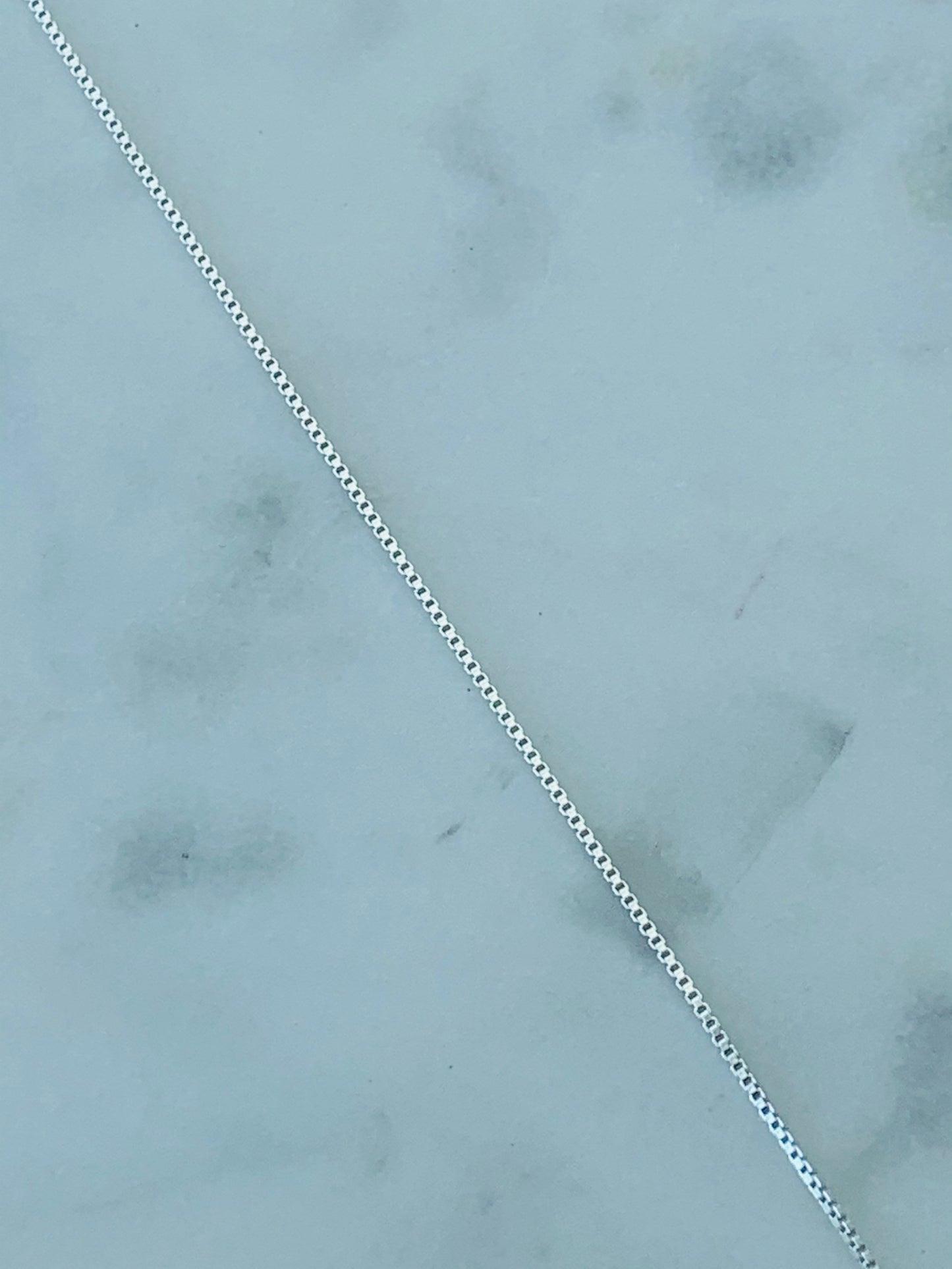 Sterling Silver Box Anklet | 1mm 10" Dainty Everyday Chain