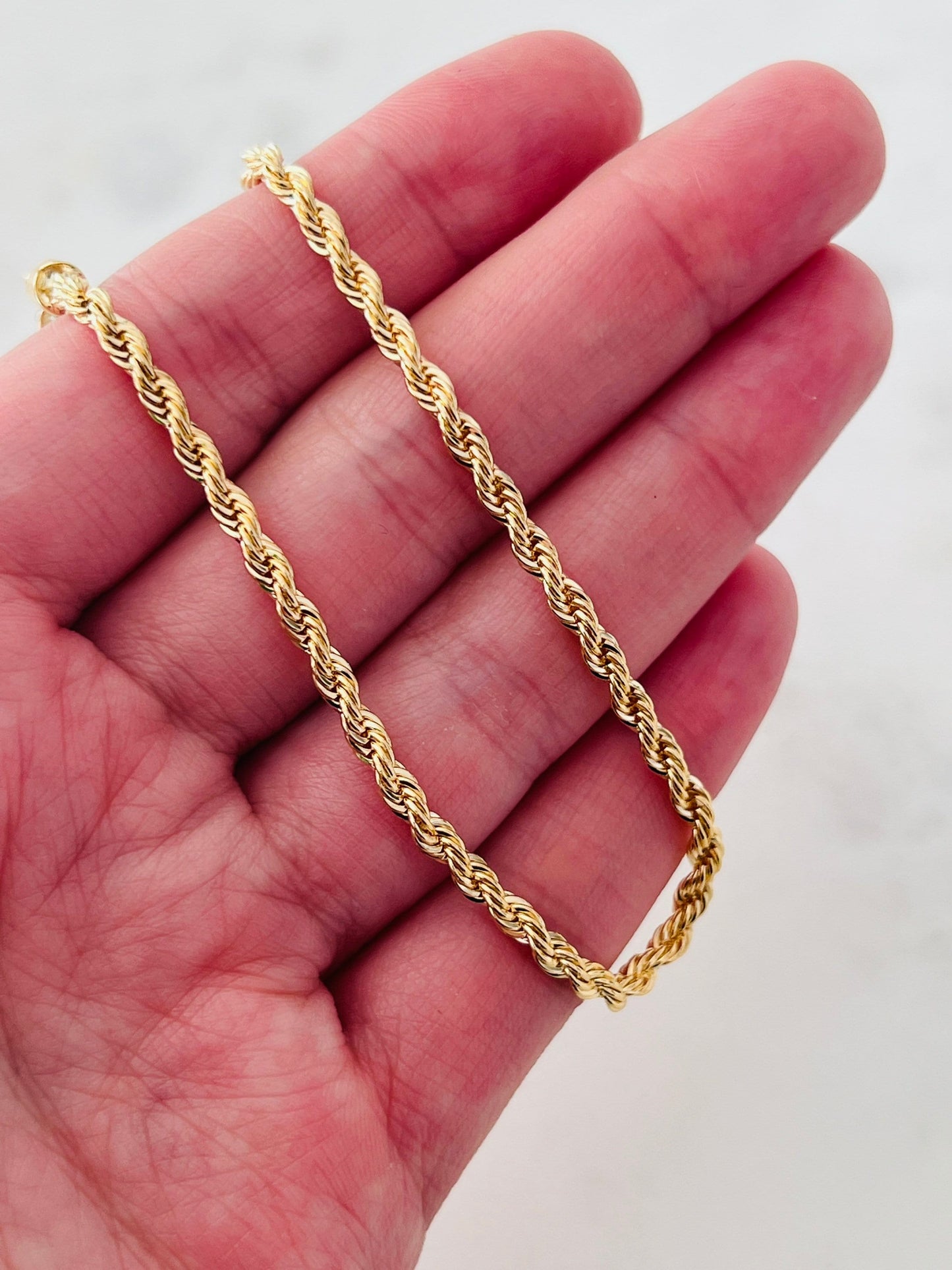 Gold Filled 2mm Rope Anklet | Tarnish Resistant Shine