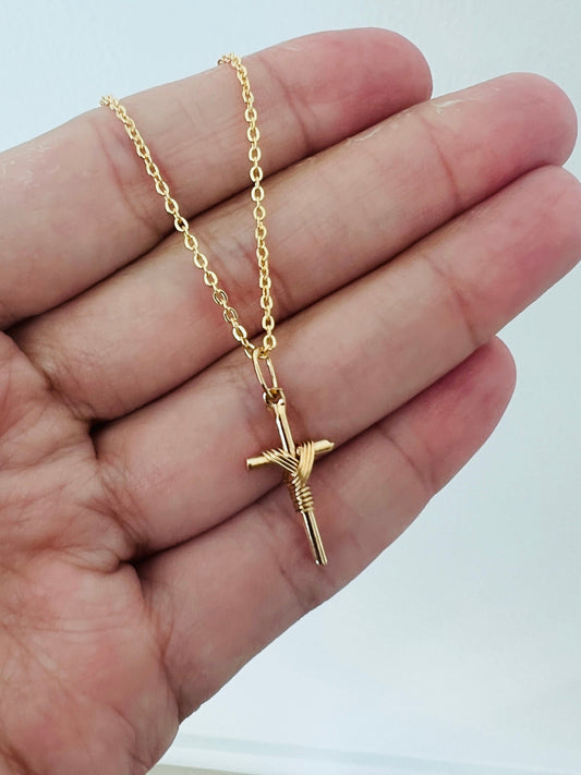 Gold Filled Cross NecklaceGold Filled Cross Necklace | Classic Pendant | 16–20" Chain
