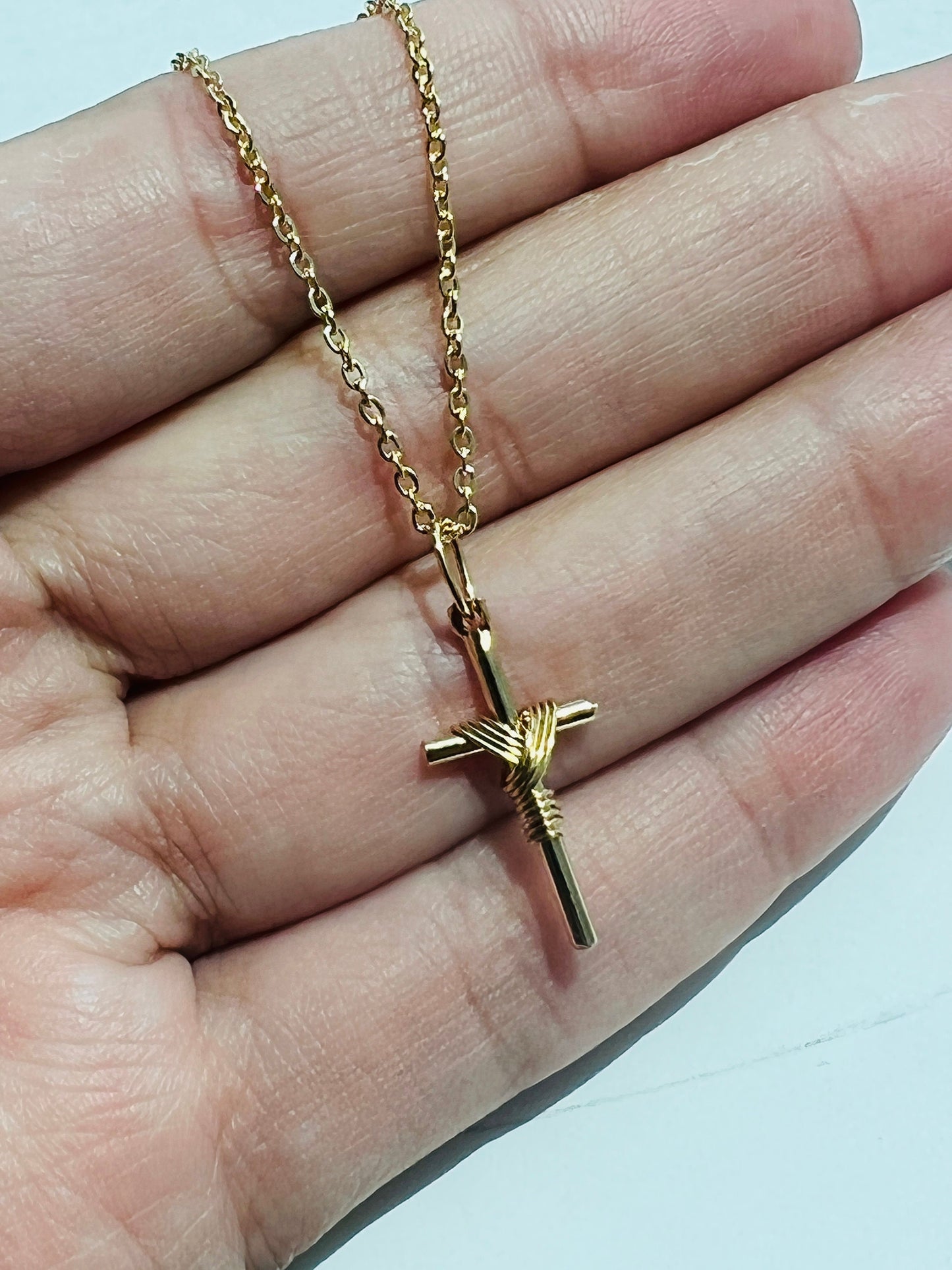 Gold Filled Cross NecklaceGold Filled Cross Necklace | Classic Pendant | 16–20" Chain