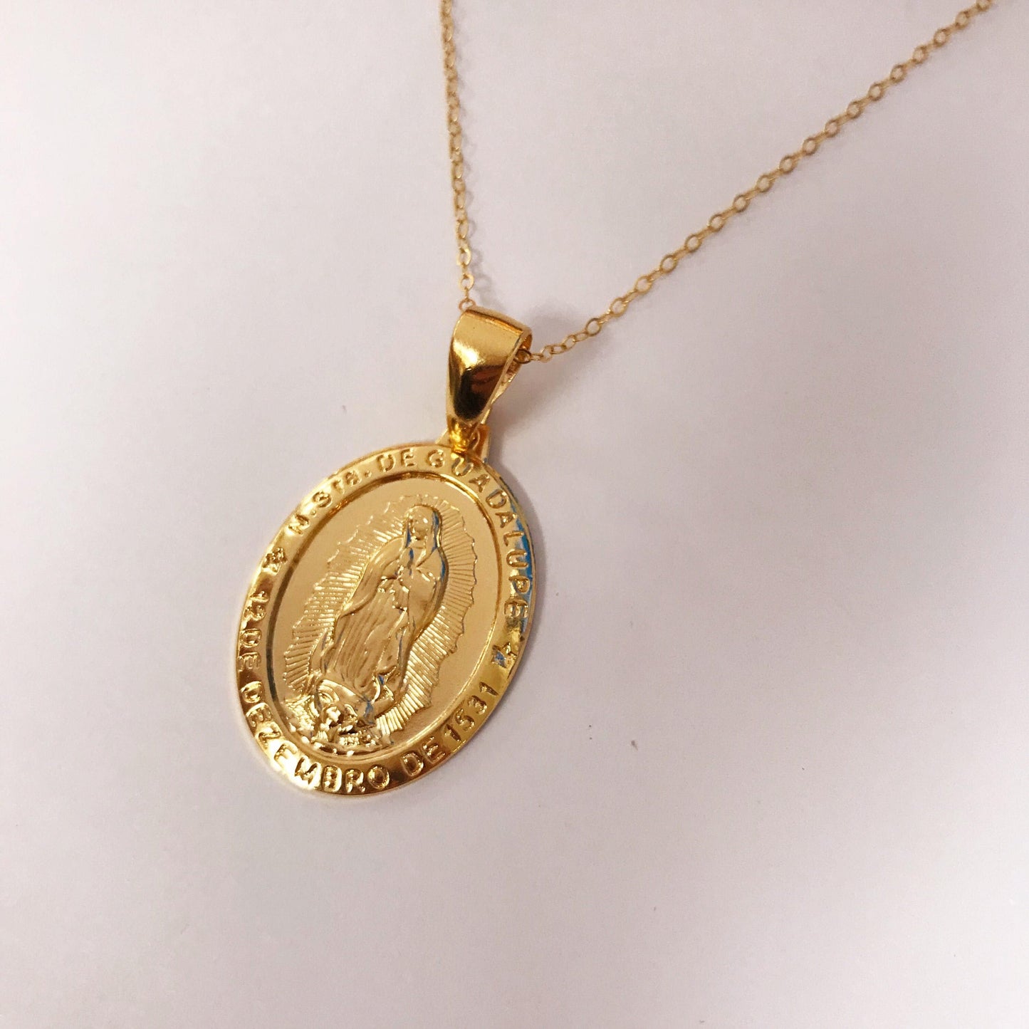 Our Lady of Guadalupe Necklace | Gold Filled Religious Jewelry by HAUS OF MONOGRAM