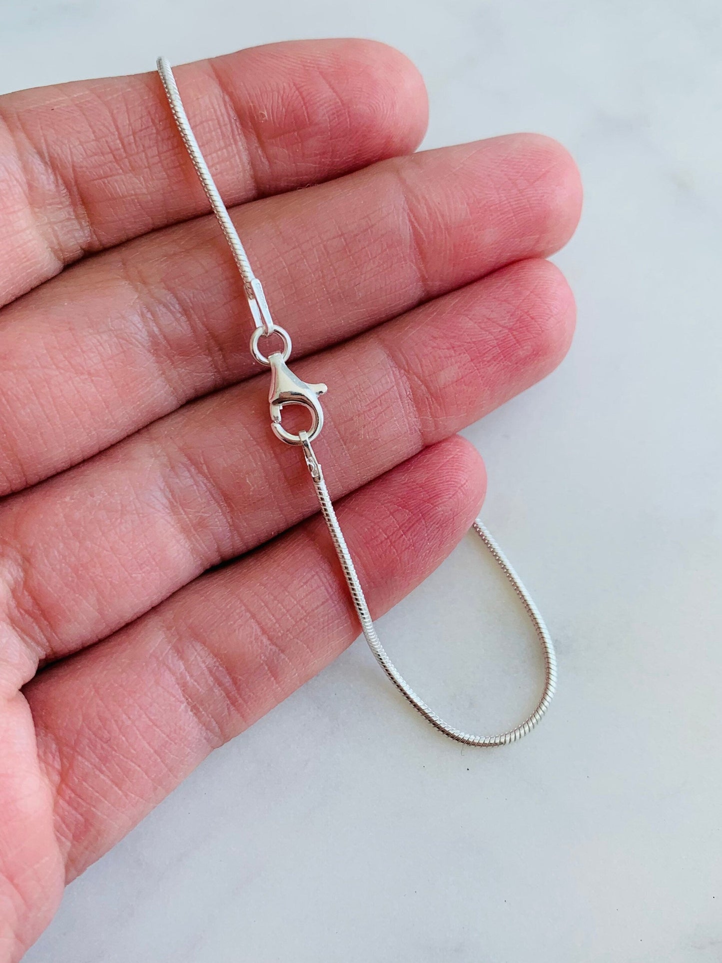 925 Sterling Silver Bracelets, Sterling Silver 0.5mm Snake Bracelet | Sleek & Minimal Everyday Piece by HAUS OF MONOGRAM