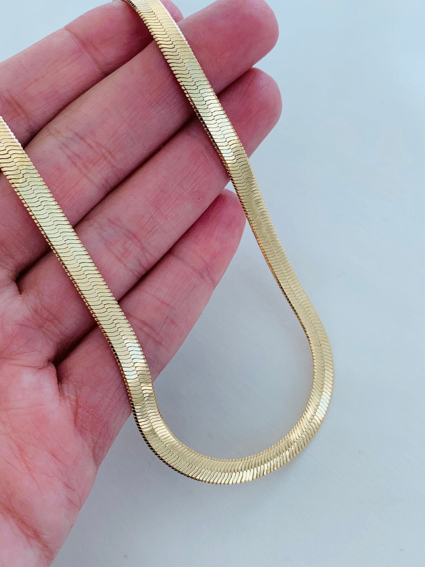 Herringbone Chain, Gold Filled Necklace, Delicate Necklace, Gold Necklace, Dainty Necklace, Gift for Her, Everyday Necklace, Herringbone