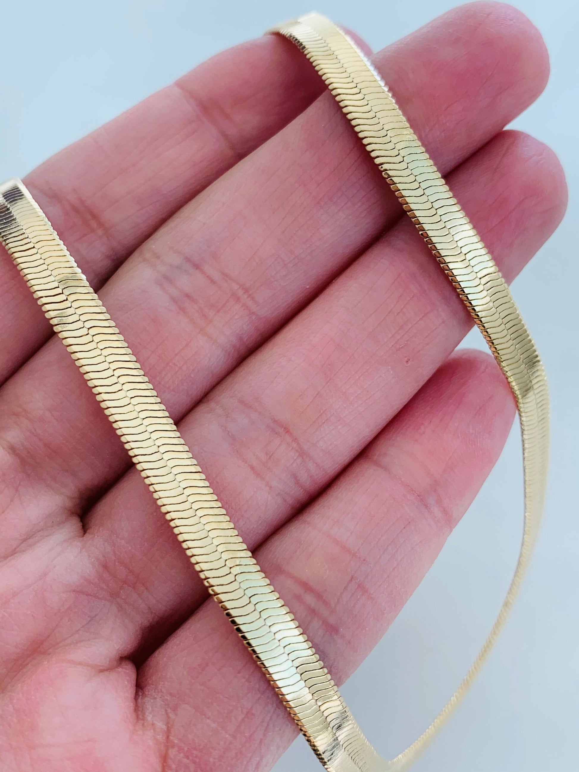 Herringbone Chain, Gold Filled Necklace, Delicate Necklace, Gold Necklace, Dainty Necklace, Gift for Her, Everyday Necklace, Herringbone