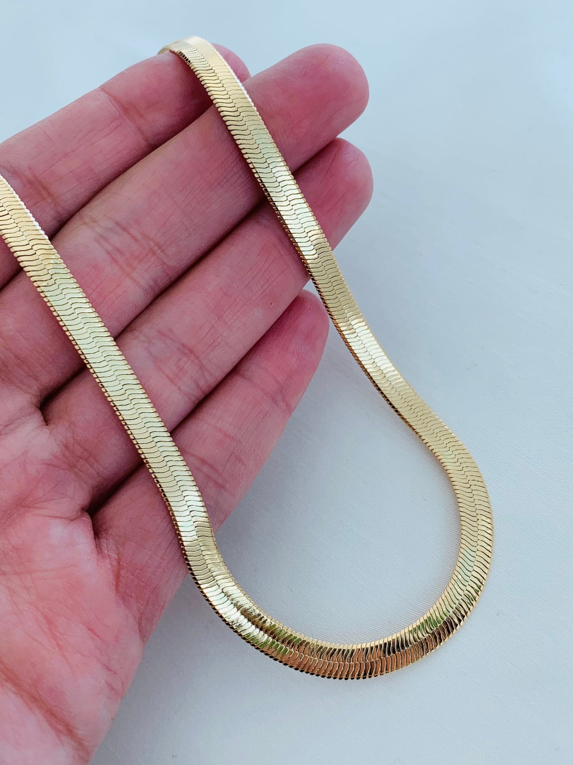 Herringbone Chain, Gold Filled Necklace, Delicate Necklace, Gold Necklace, Dainty Necklace, Gift for Her, Everyday Necklace, Herringbone