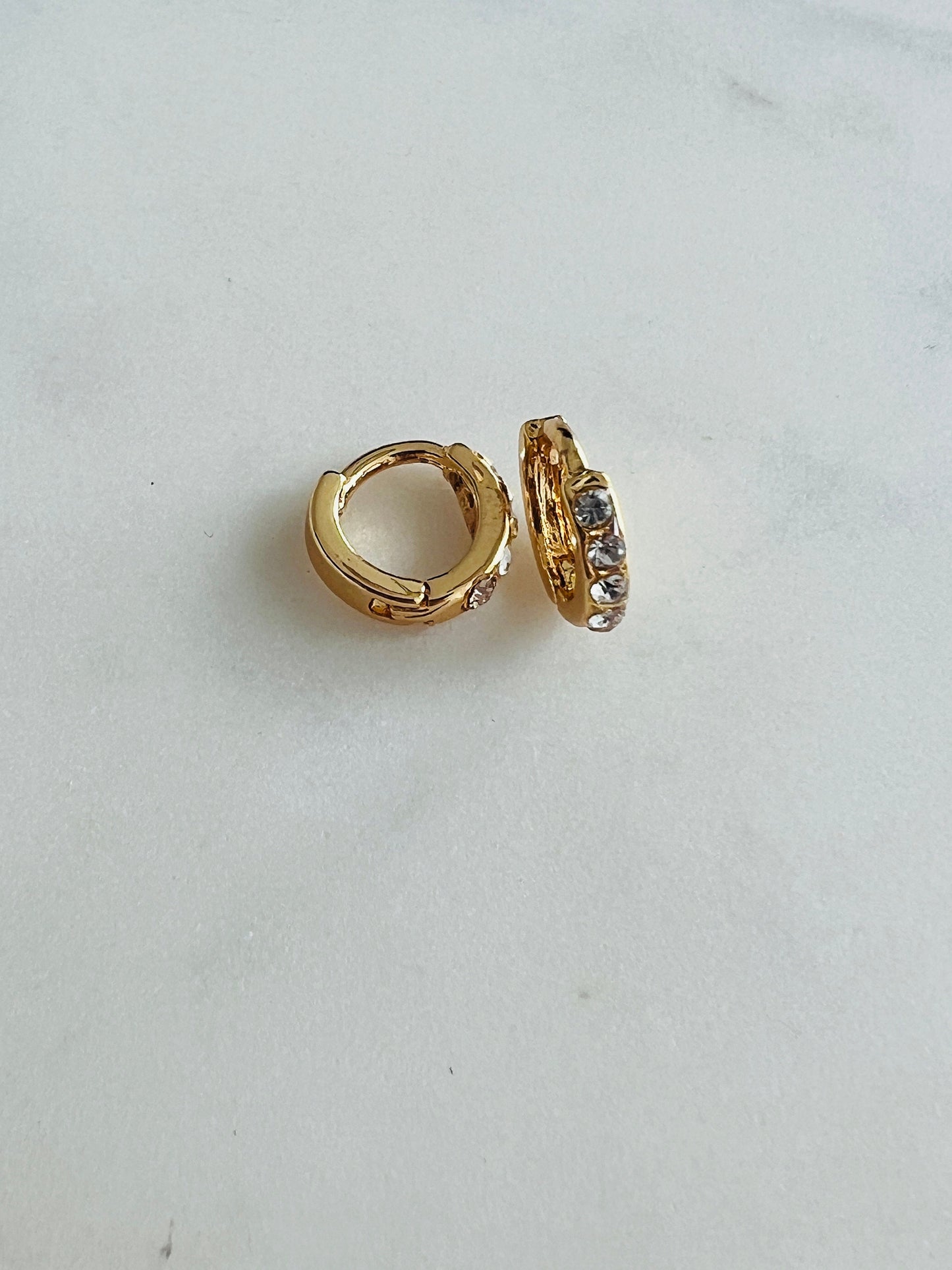 Tiny CZ Hoop Earrings, Gold Hoop Earrings, Small Hoop Earrings, Huggies, Everyday Earrings, Hoop Earrings, Delicate Earrings, Earrings
