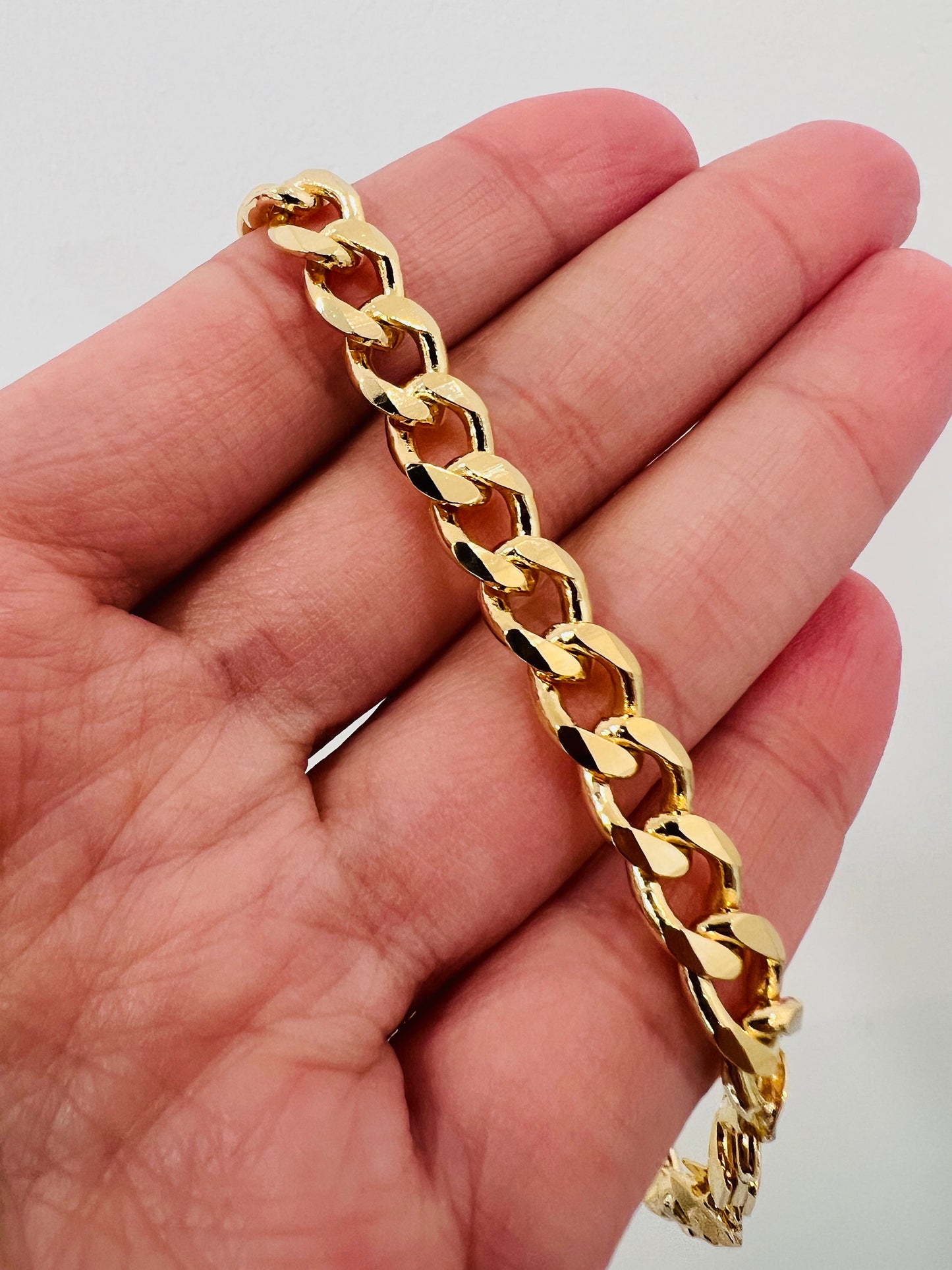 Gold Filled Cuban Link Bracelet, Man Bracelet, Bracelet Men, Gold Chain Bracelet, Curb Bracelet, Mens Bracelet, Mens Gift, Bracelet for Men