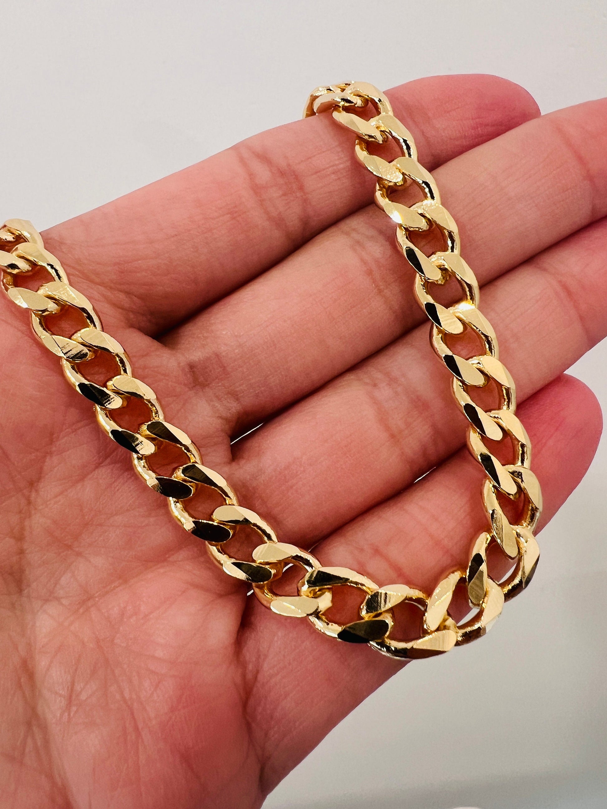 Gold Filled Cuban Link Bracelet, Man Bracelet, Bracelet Men, Gold Chain Bracelet, Curb Bracelet, Mens Bracelet, Mens Gift, Bracelet for Men