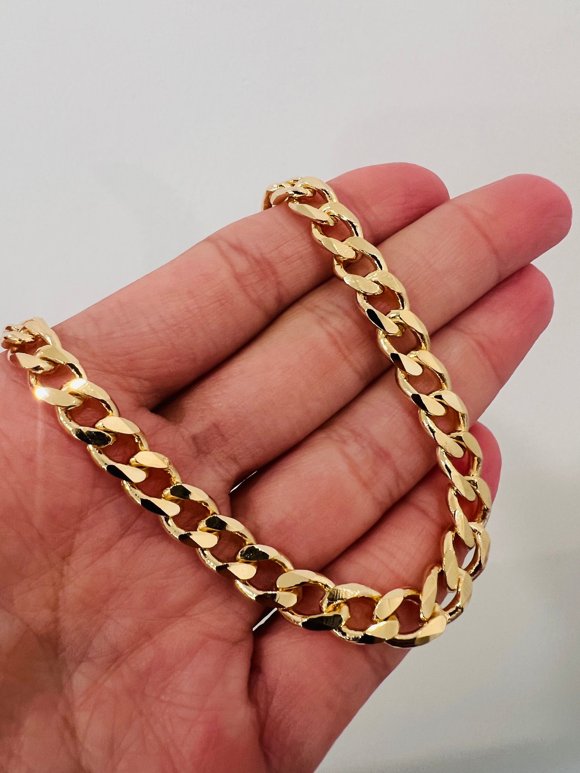 Gold Filled Cuban Link Bracelet, Man Bracelet, Bracelet Men, Gold Chain Bracelet, Curb Bracelet, Mens Bracelet, Mens Gift, Bracelet for Men