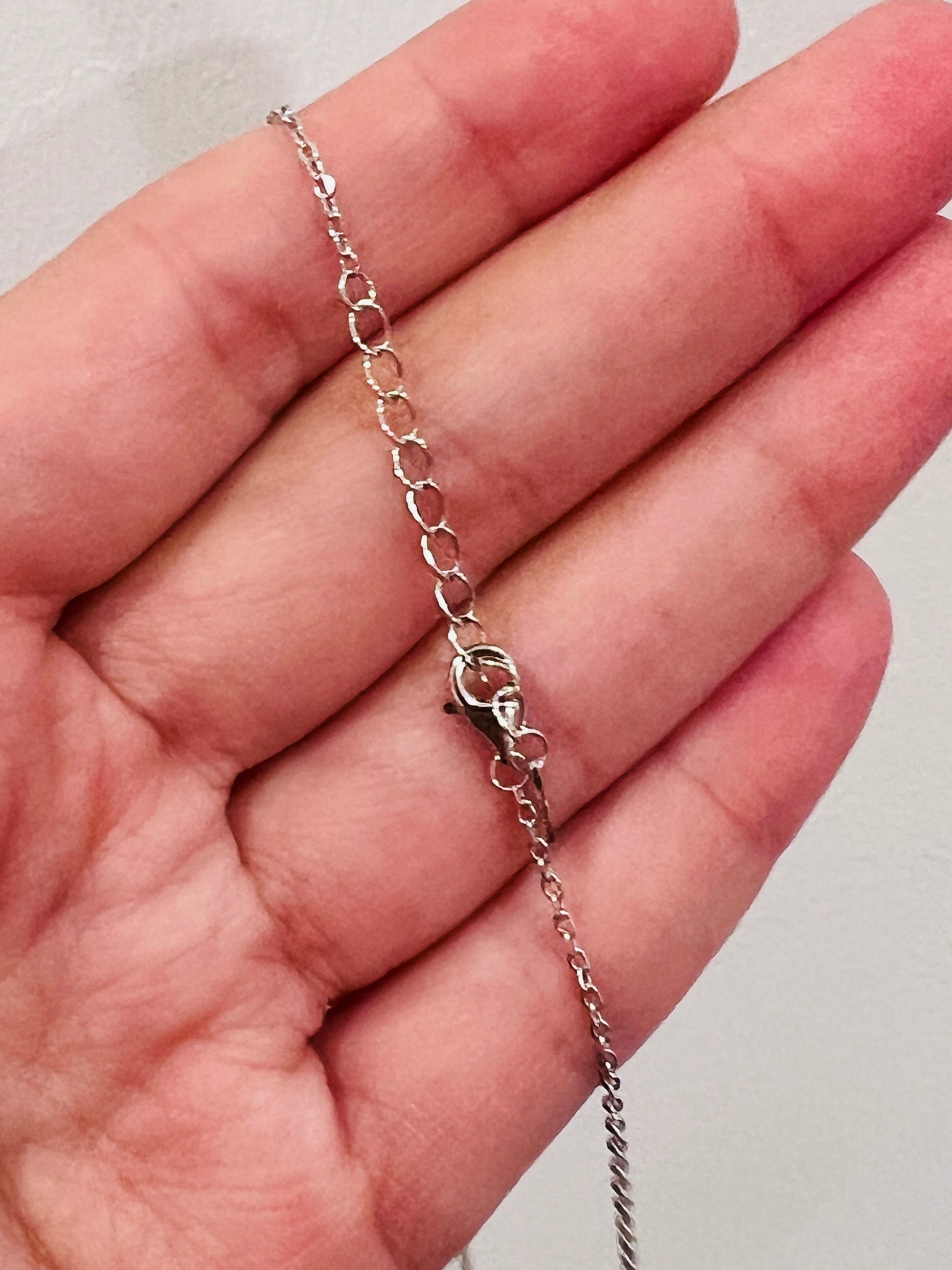 Women's Chain, Sterling Silver Charm Necklace, Evil Eye Charm Necklace, Layering necklace, Dainty Necklace, Silver Chain with Charms, Silver