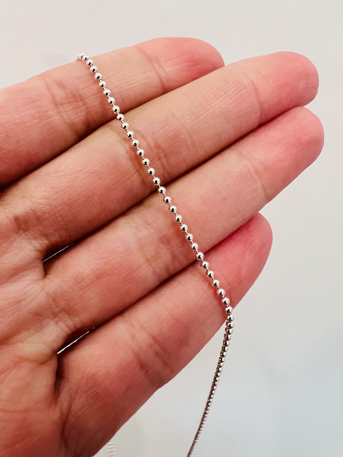 Sterling Silver Chain, Women's Necklace, Silver Chain, Silver Choker, Sterling Silver Ball Chain, Dainty Necklace, Layering Necklace