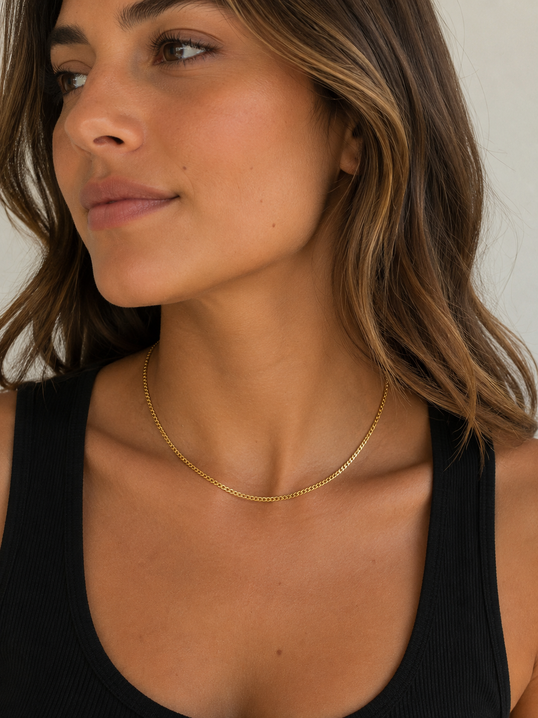 Gold Filled 2mm Curb Chain | 14"–30" | Dainty Necklace