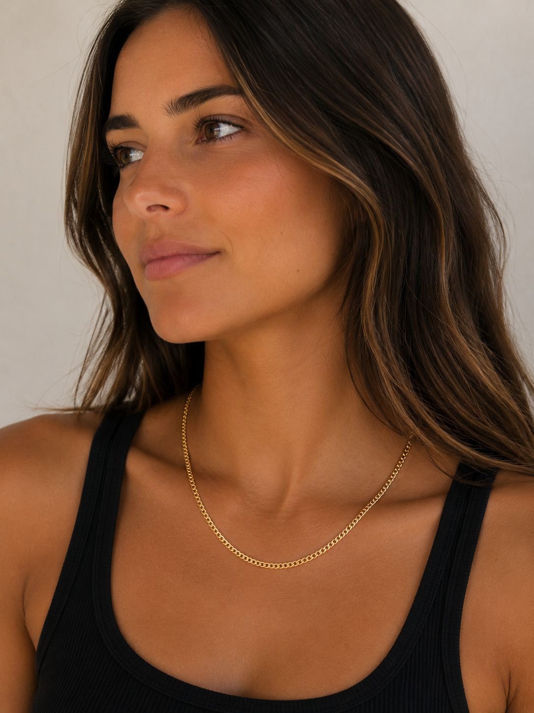 Gold Filled 2mm Curb Chain | 14"–30" | Dainty Necklace