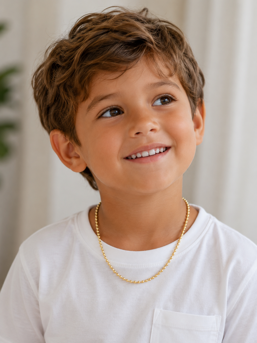 Gold Filled Ball Chain Necklace | 3mm Beaded