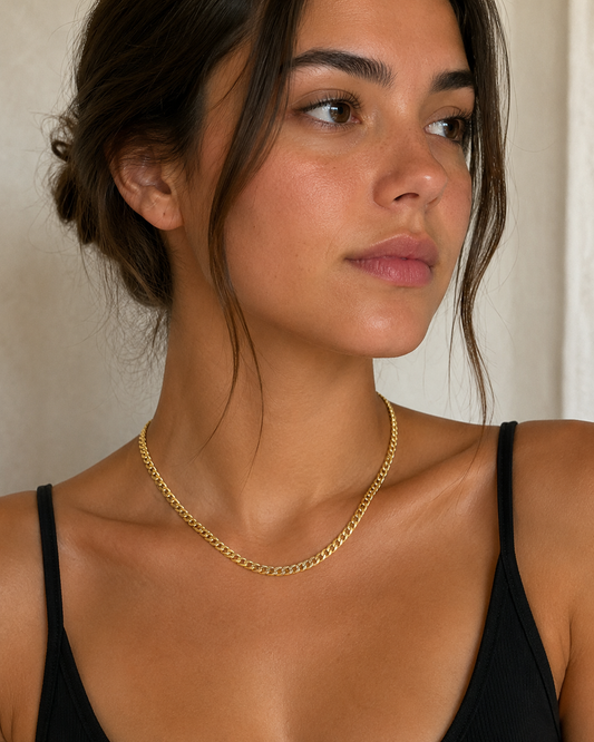 Gold Filled 3mm Curb Necklace | Sleek, Sturdy & Everyday Ready