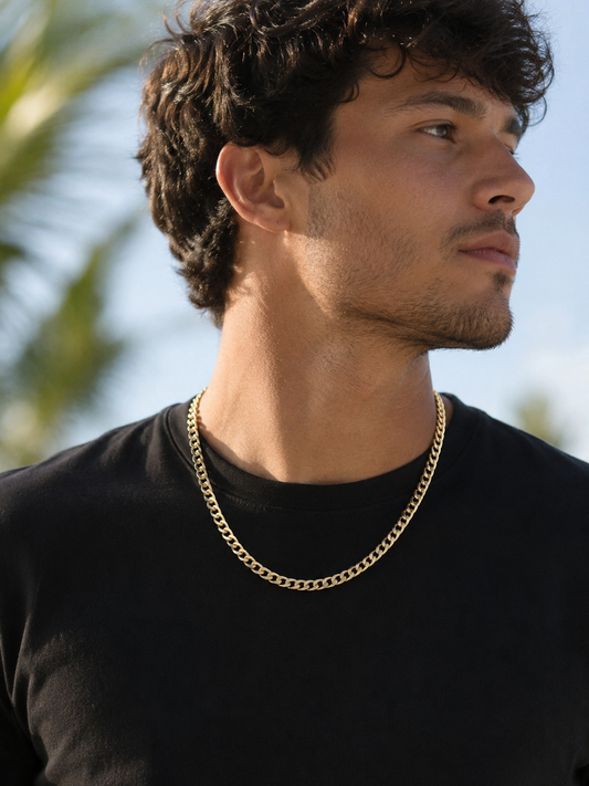 Gold Filled Curb Chain Necklace | 4mm Width | 16–24"