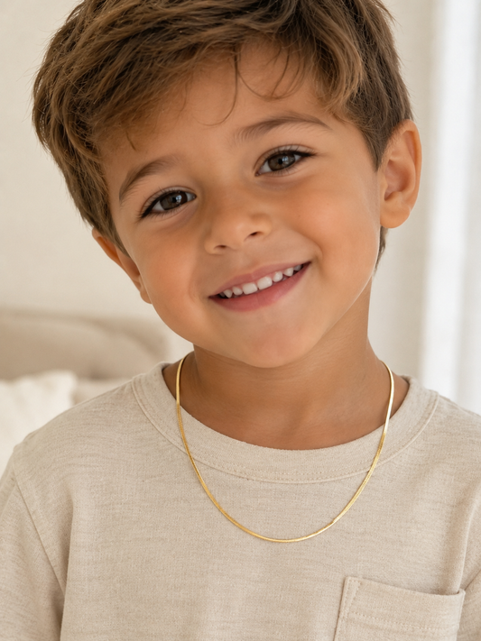 Gold Filled 1.3mm Square Snake Necklace