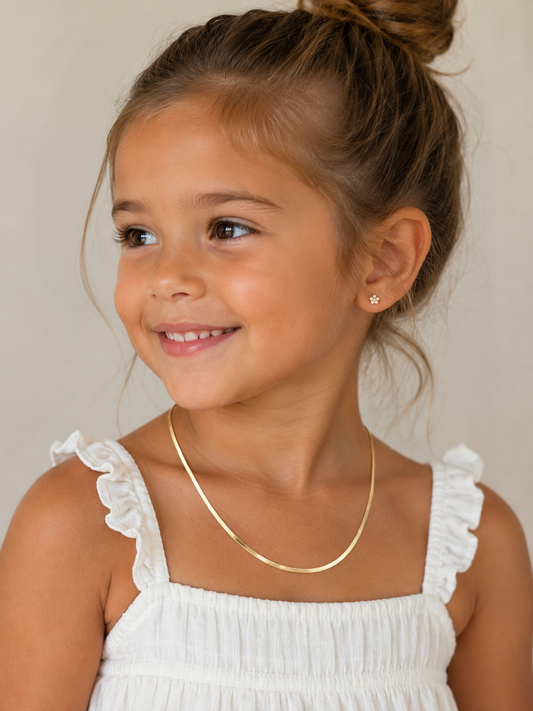 Gold Filled Herringbone Necklace | 1.5mm Chain