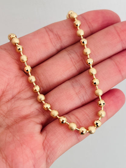 18KT Gold Filled Bracelets, Gold Filled 3mm Stardust Beaded Bracelet | 7.5” Inch Bracelet by HAUS OF MONOGRAM