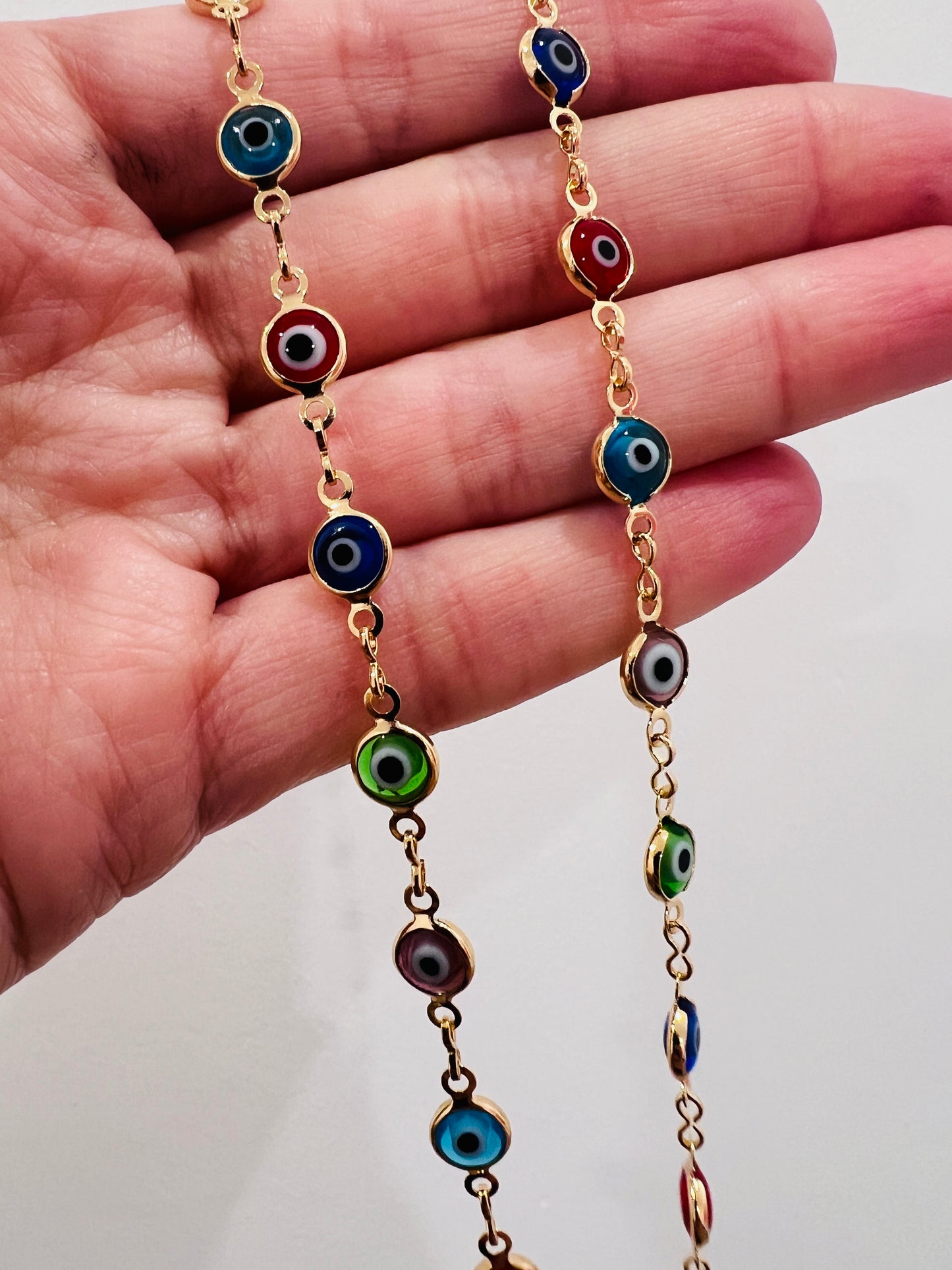 Gold Filled Evil Eye Necklace | Symbolic Protection in Elegant Gold