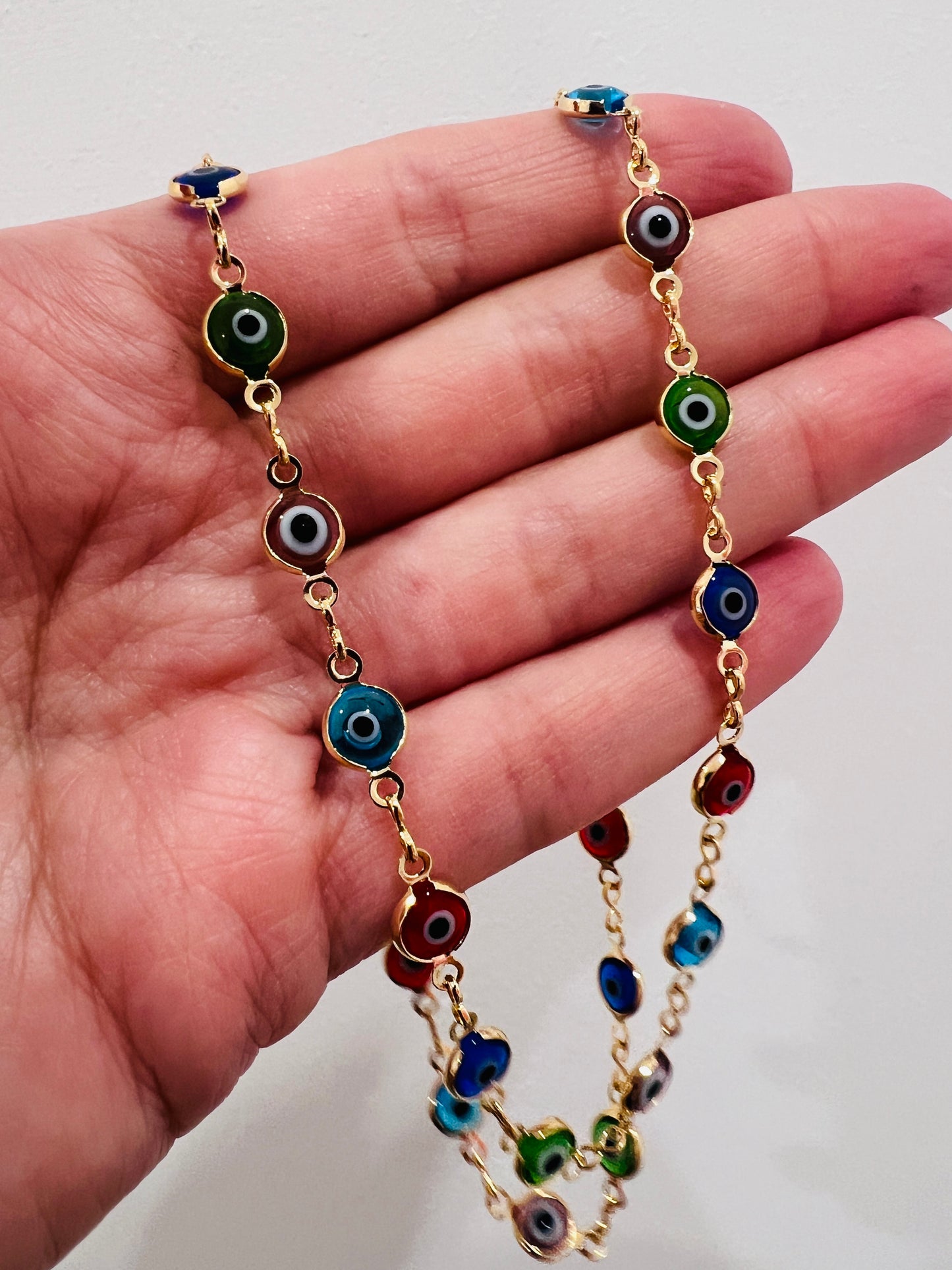 Gold Filled Evil Eye Necklace | Symbolic Protection in Elegant Gold