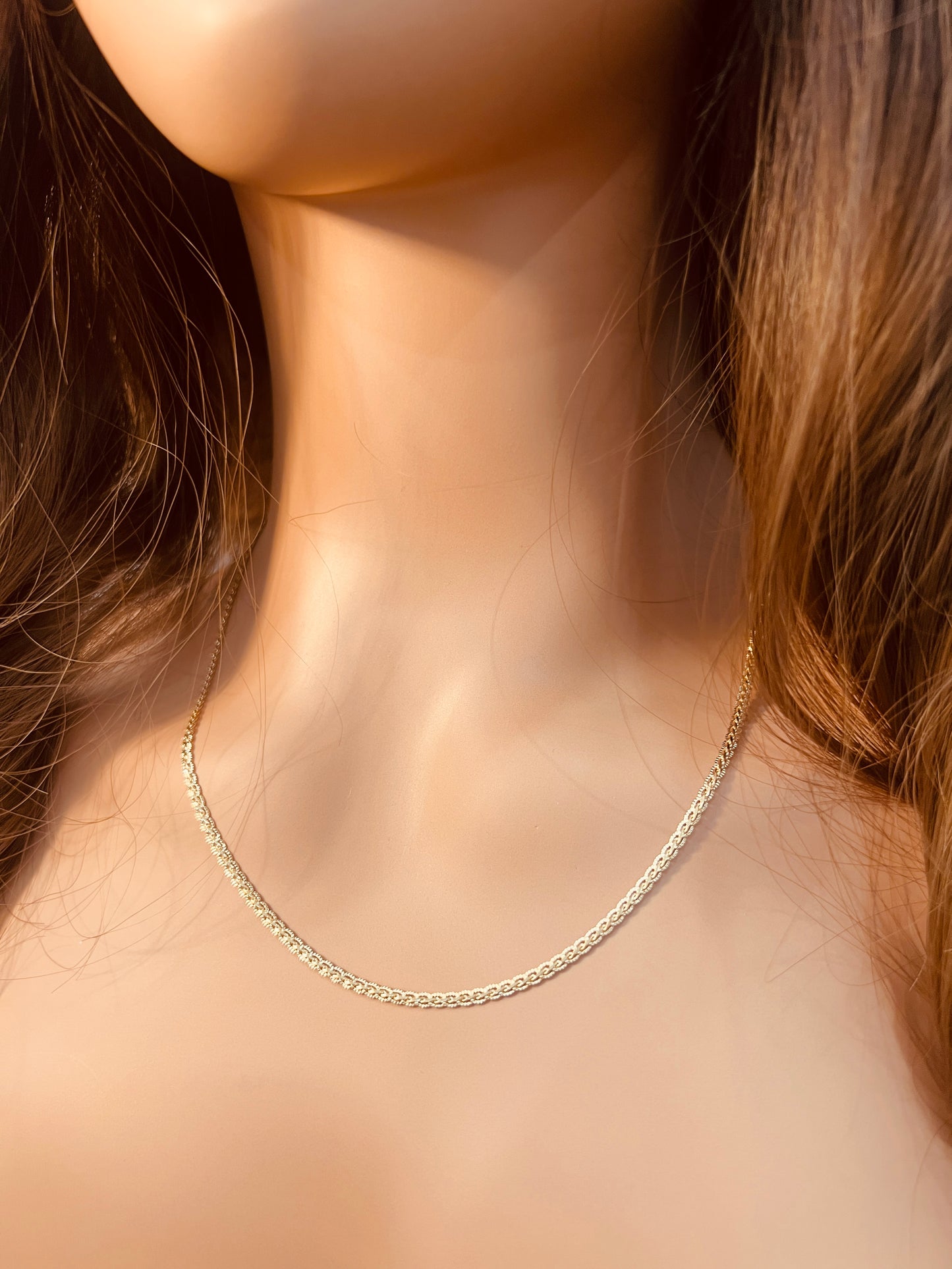 Gold Filled 2.5mm Woven Necklace | Sleek Texture, Subtle Shine