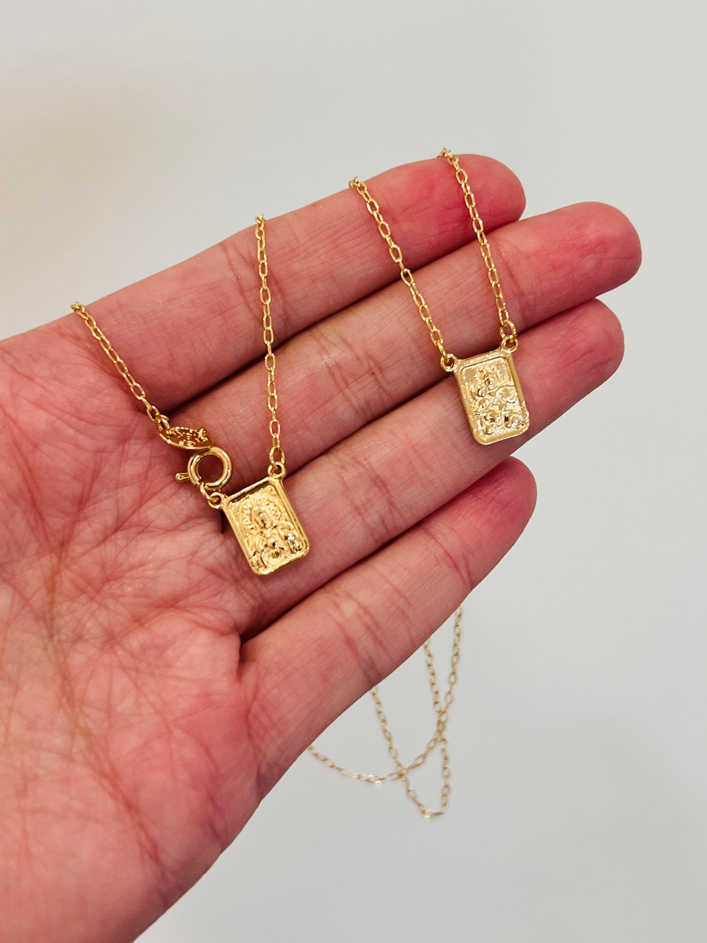 Gold Filled Scapulary Necklace | Classic 25" Faith-Inspired Layer